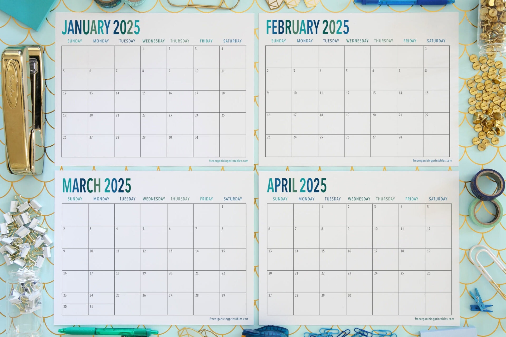 Basic Printable Calendar