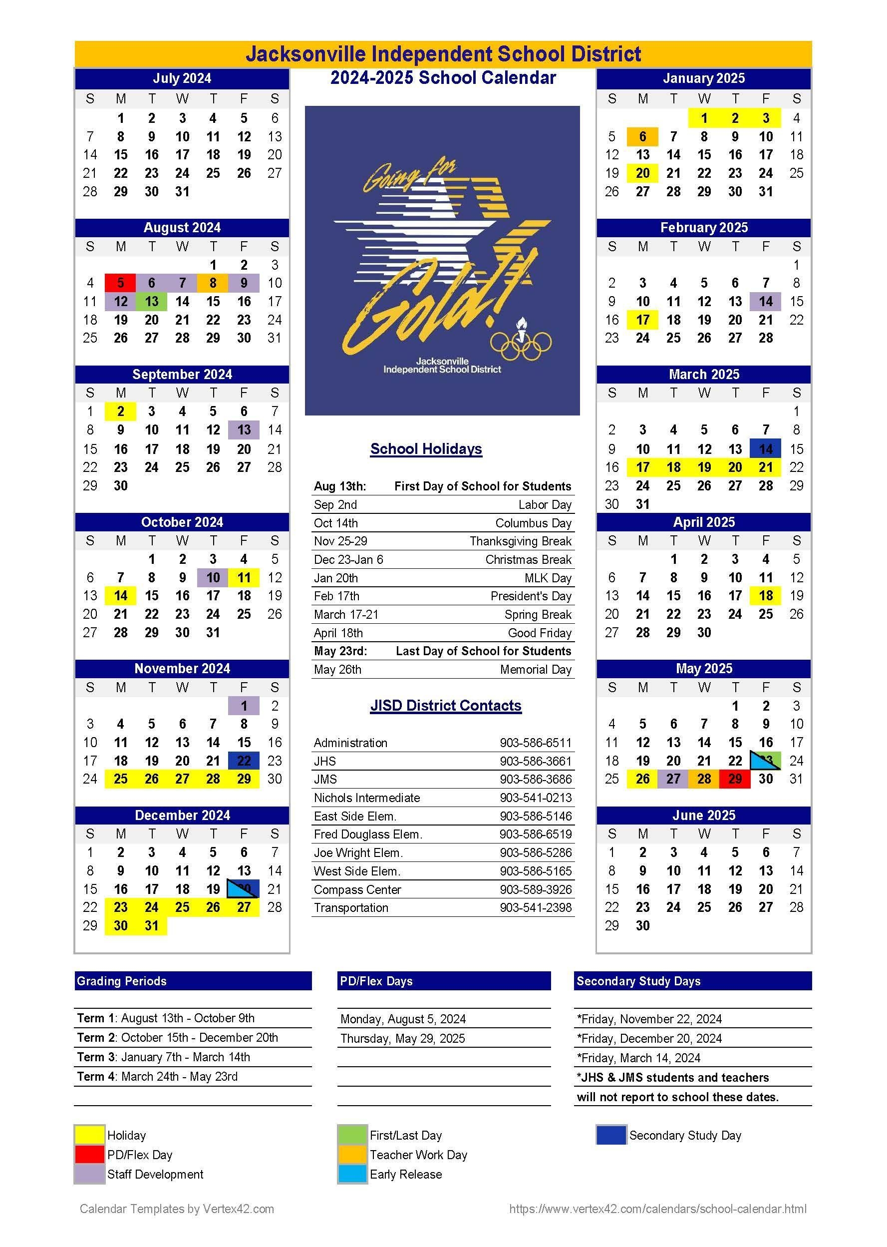 2024 25 School Calendar JISD Policies Forms Jacksonville ISD 2024 25 School Calendar JISD Policies Forms Jacksonville ISD