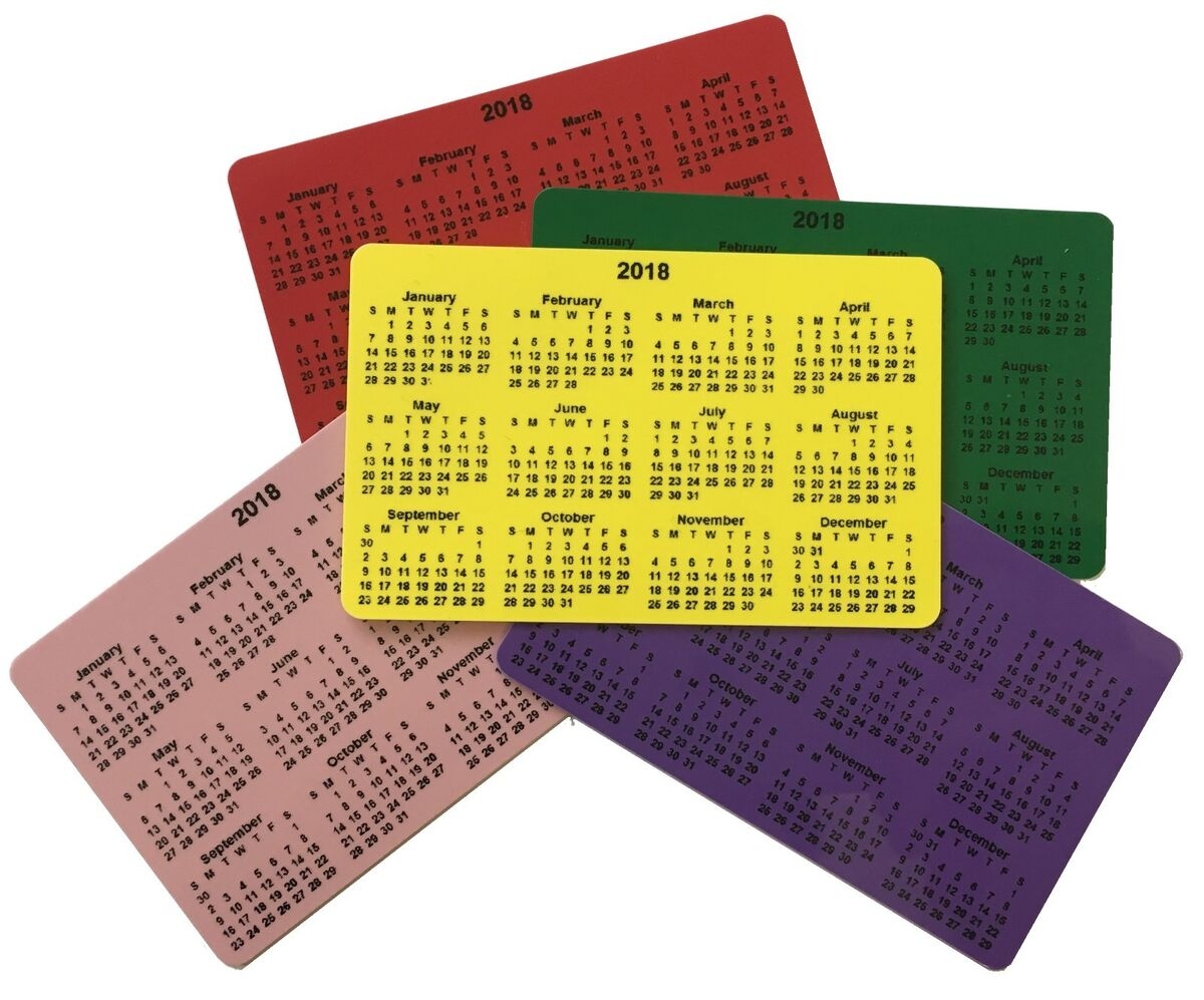 2025 2026 Calendars Credit Card Size For Wallet Plastic Or Aluminium EBay