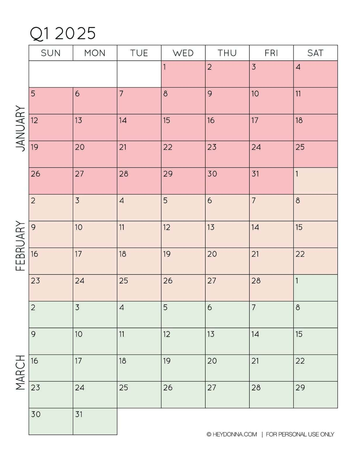 2025 3 Month Quarterly Calendar Printables FREE Hey Donna 2025 3 Month Quarterly Calendar Printables FREE Hey Donna