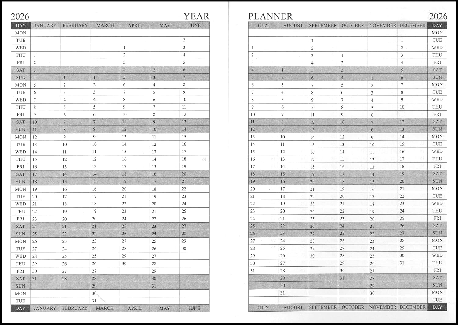 2025 a4 day a page appointment diary desk planner