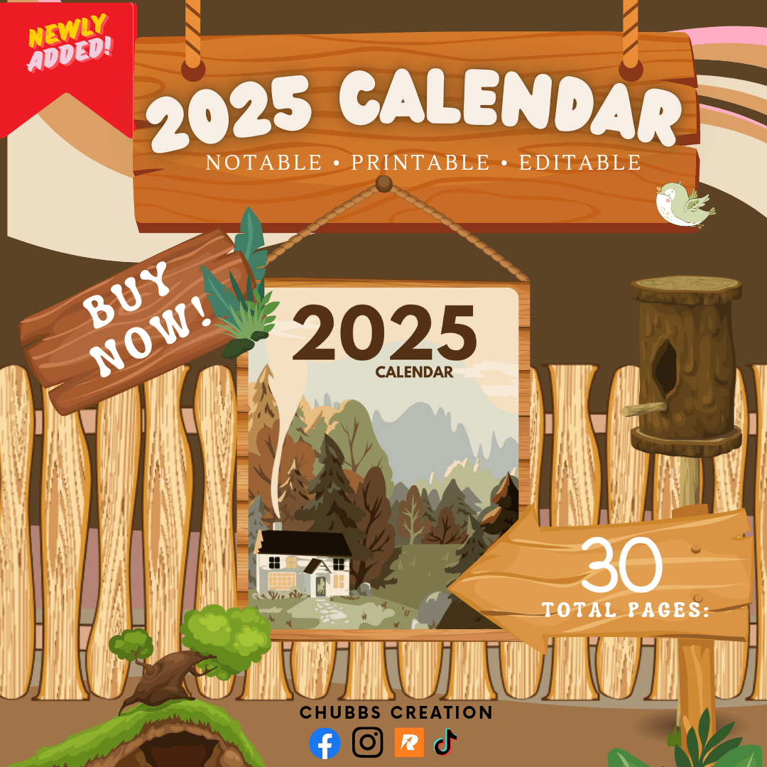 2025 Calendar Template DIFFERENT DESIGNS BUNDLE By Jane08gacus Raket PH