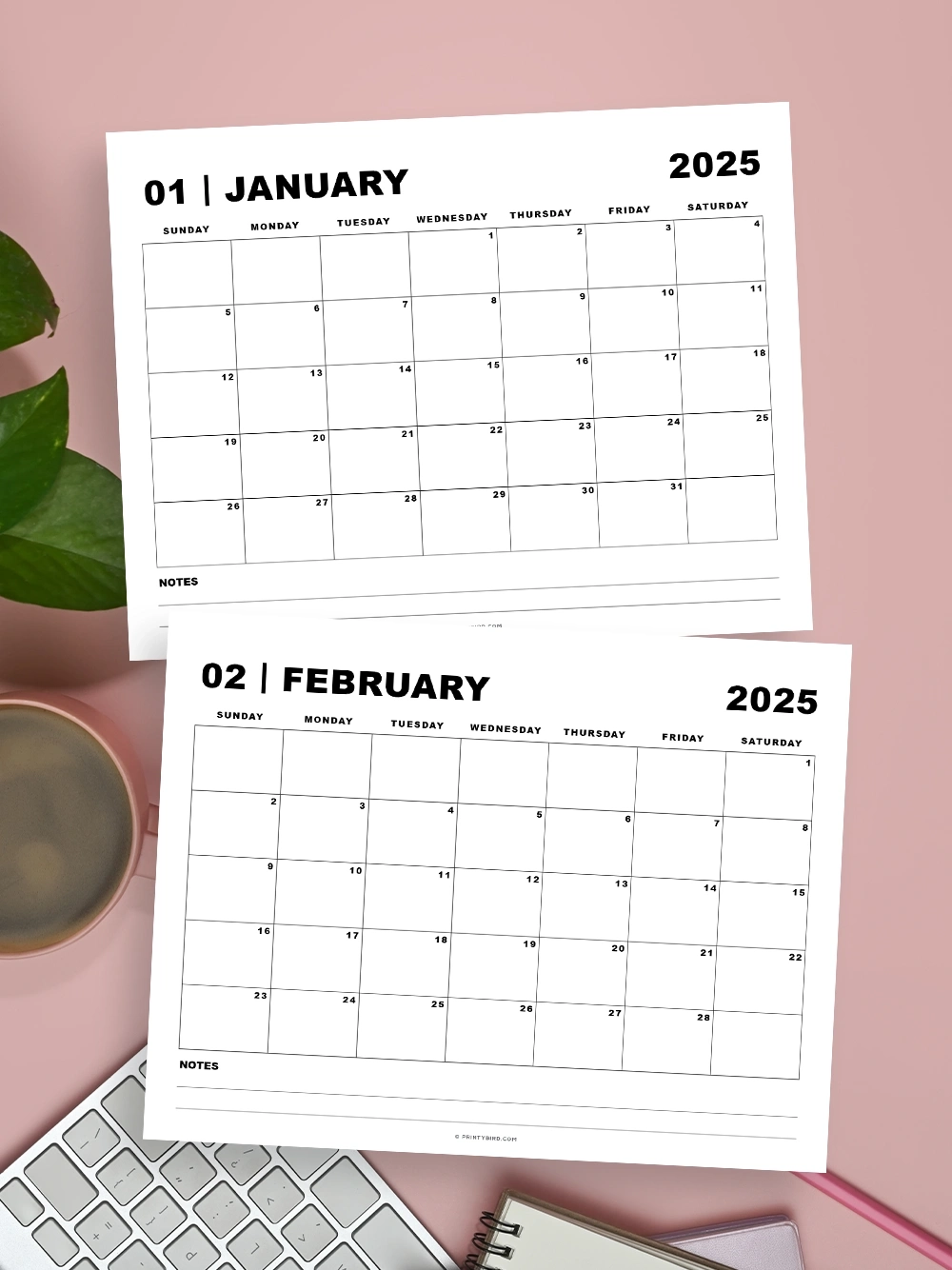 Printable 2025 Calendar With Notes
