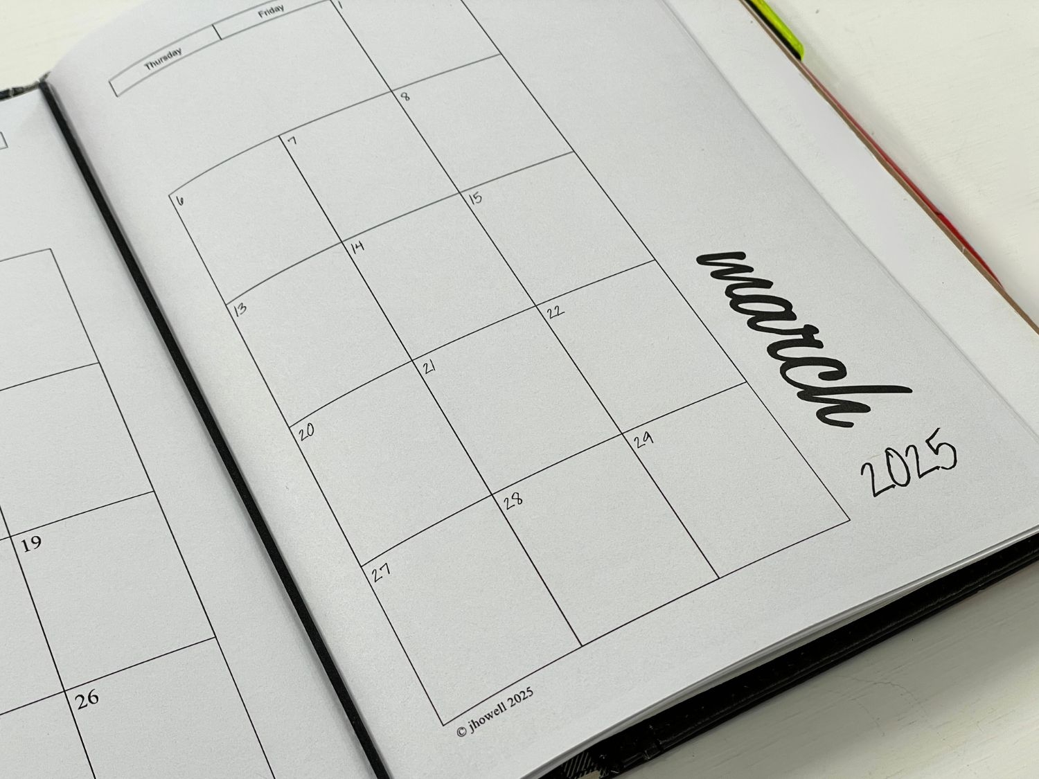2025 Planner Calendar PDF Printable You Make It Simple