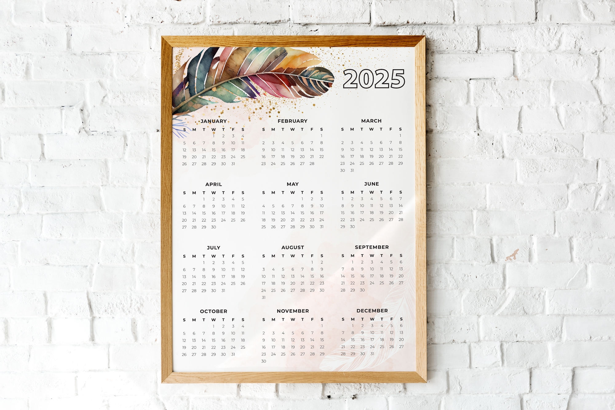 2025 Calendar Printable Yearly
