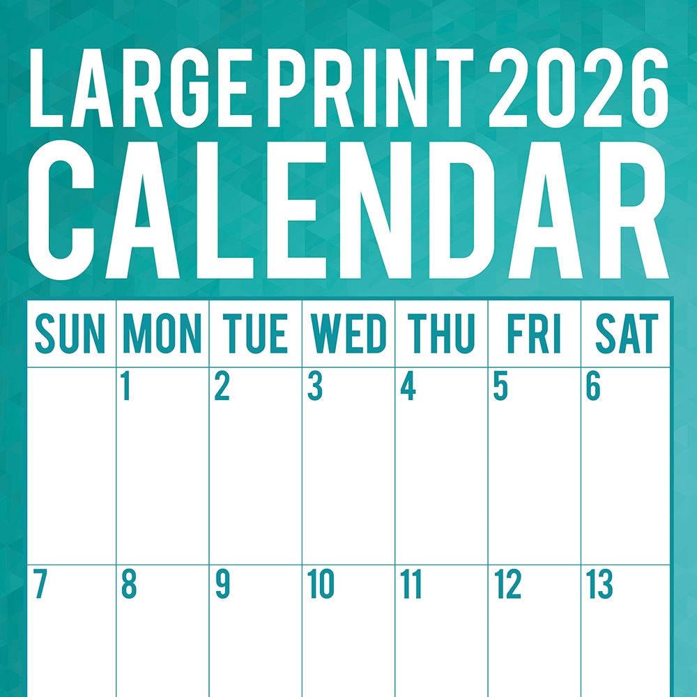 Large Square Printable Calendar