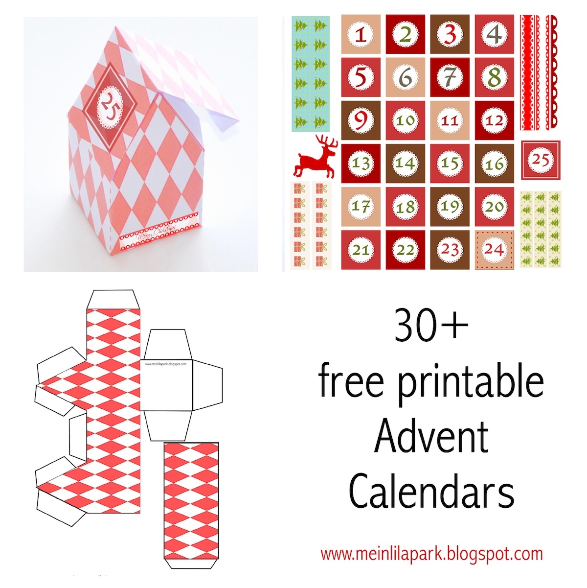 30 Free Printable Advent Calendar Templates Adventskalender Download Round up