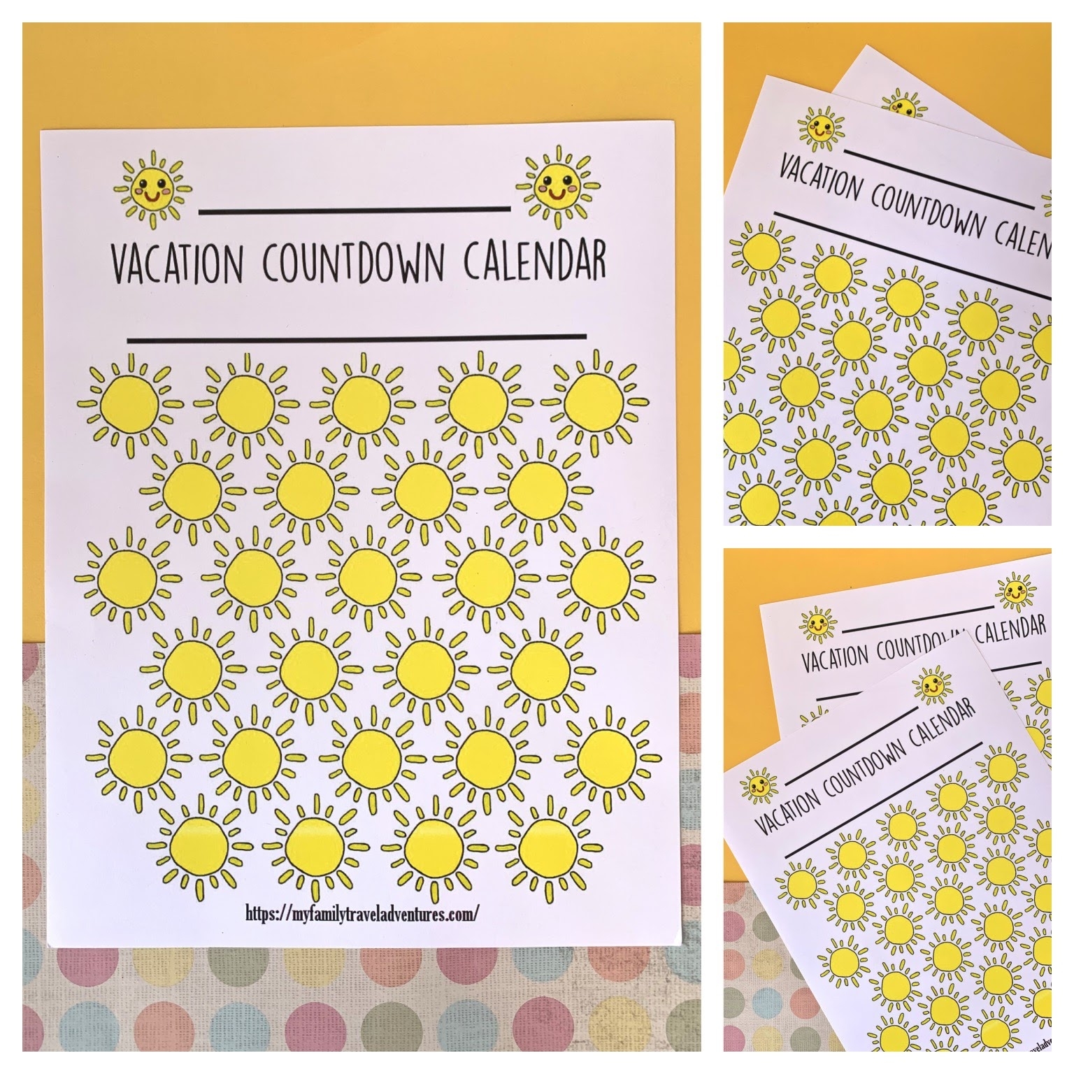 6 Free Printable Vacation Countdown Calendars Away We Wander And Discover The World 