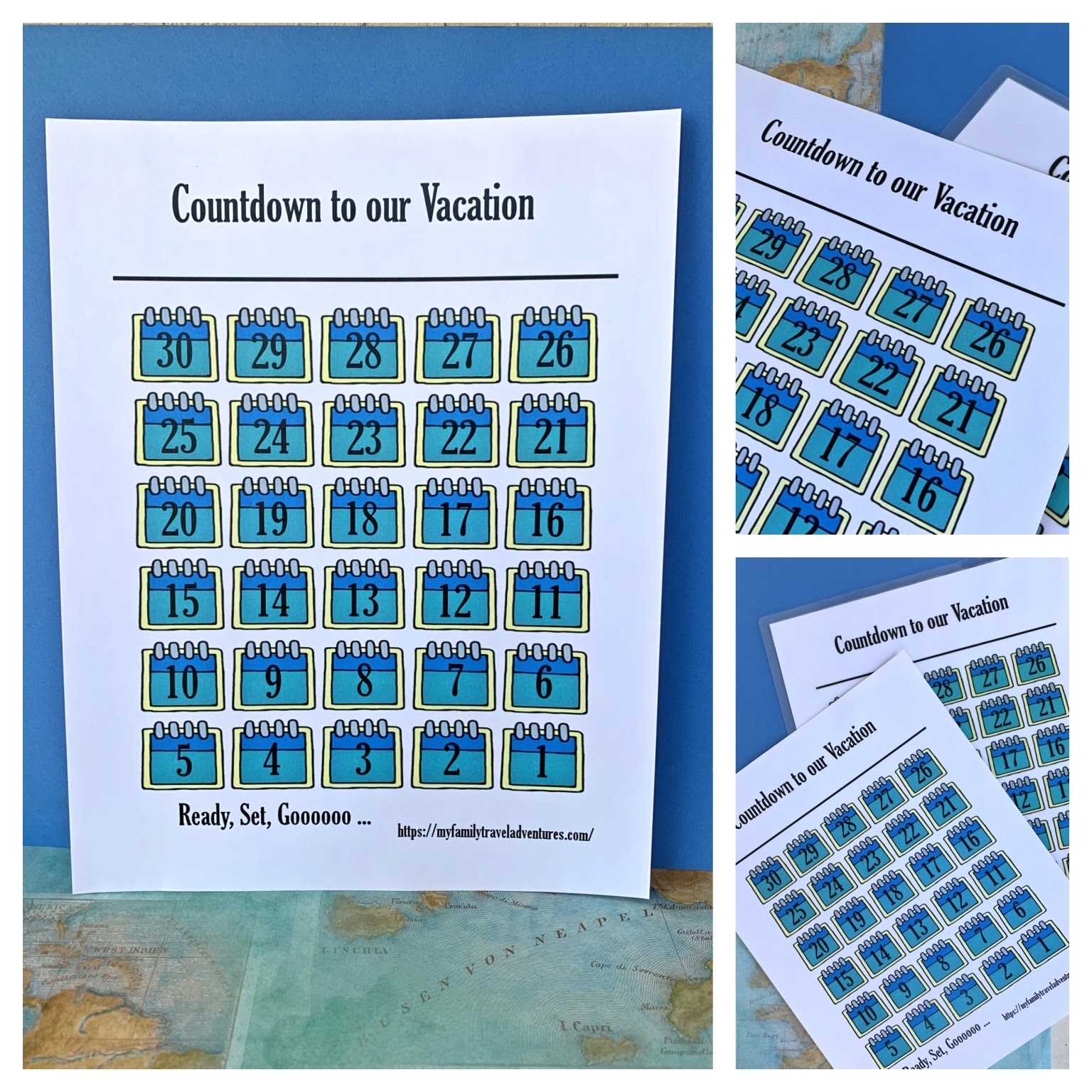 6 Free Printable Vacation Countdown Calendars Away We Wander And Discover The World 