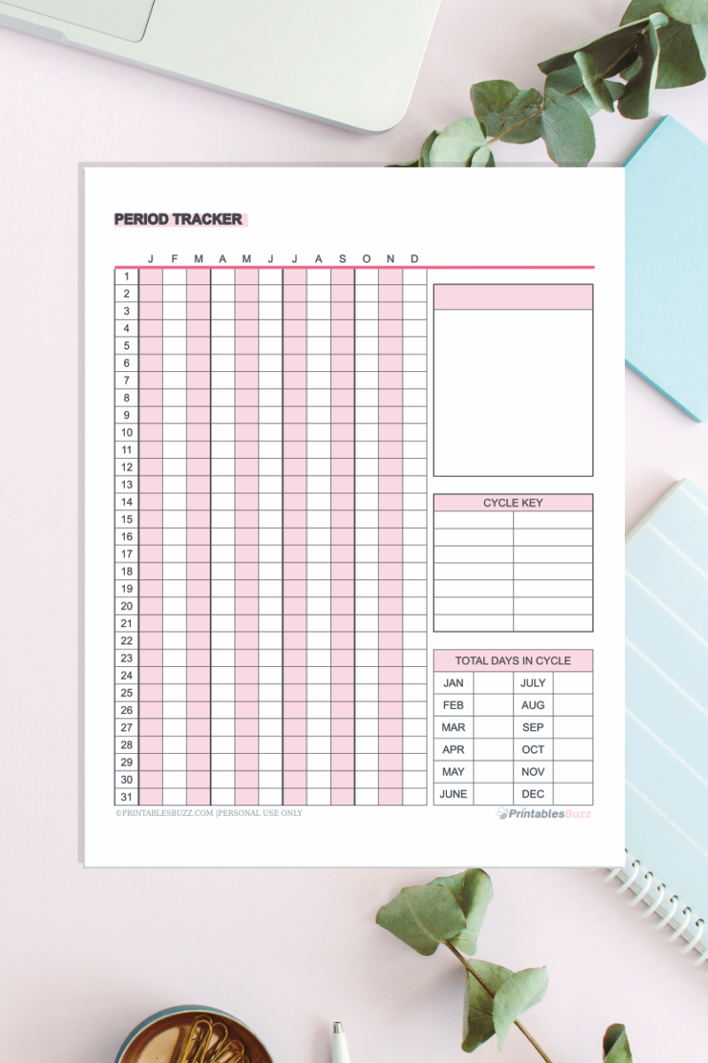 7 Free Printable Period Tracker Your Ultimate Menstrual Cycle Calendar