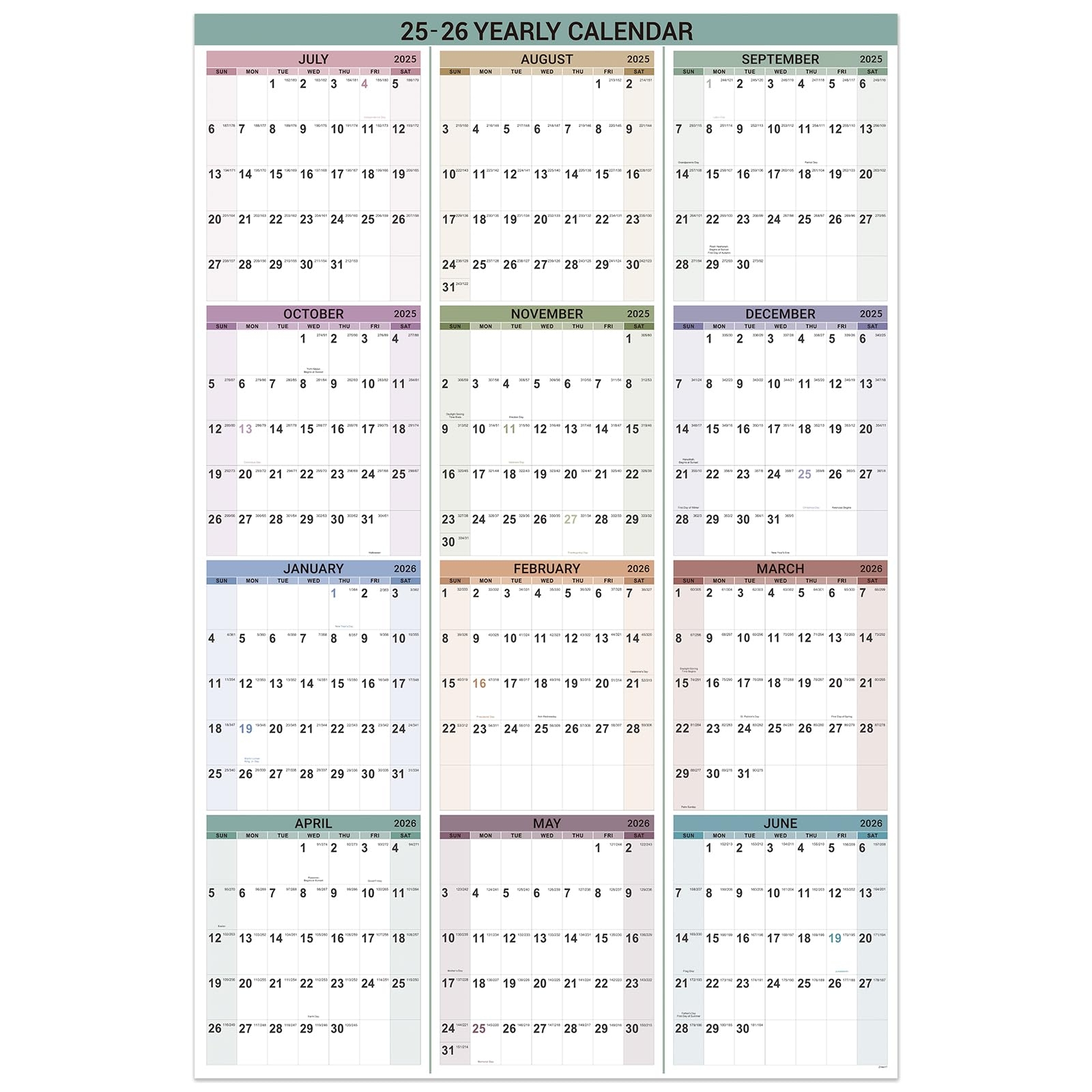 Free Printable 2025-2026 Calendars With Holidays