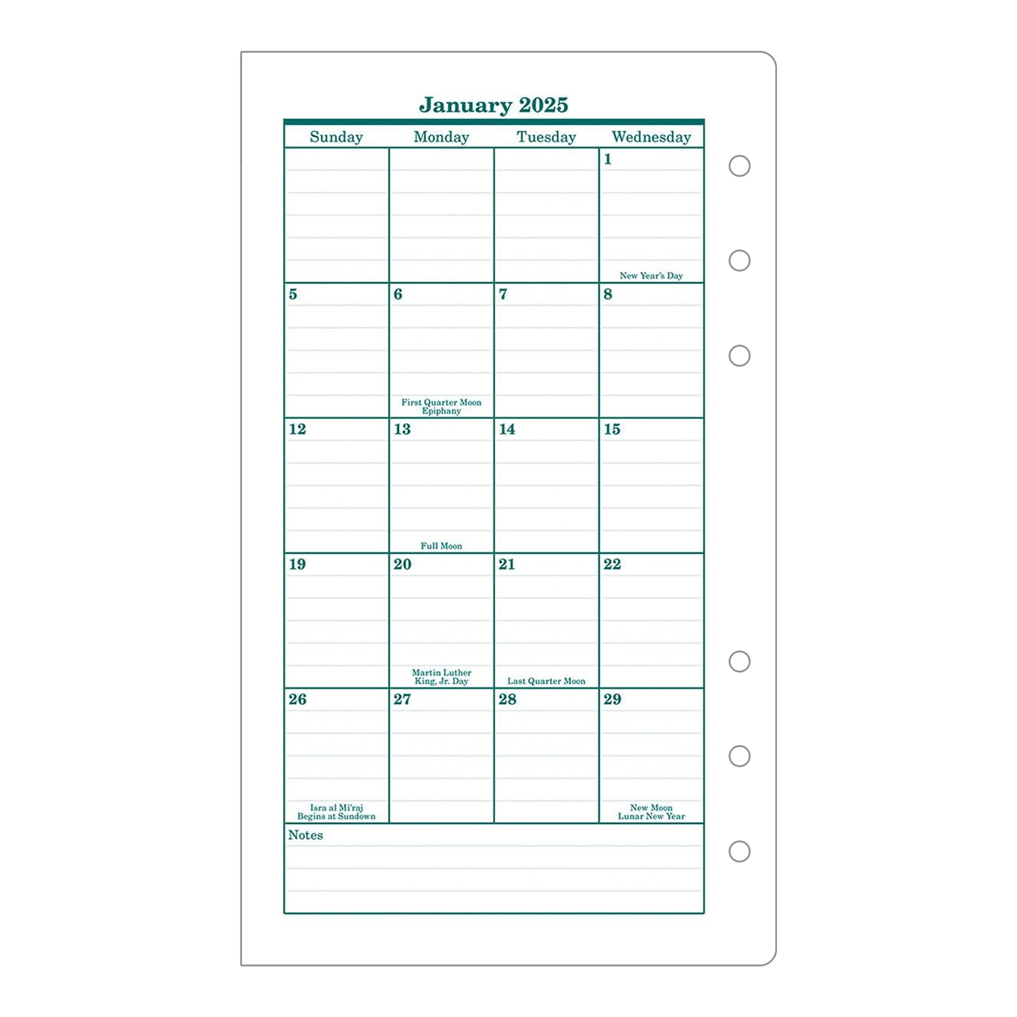 Amazon FranklinCovey Original Two Page Monthly Calendar Tabs Pocket Jan 2025 Dec 2025 Office Products