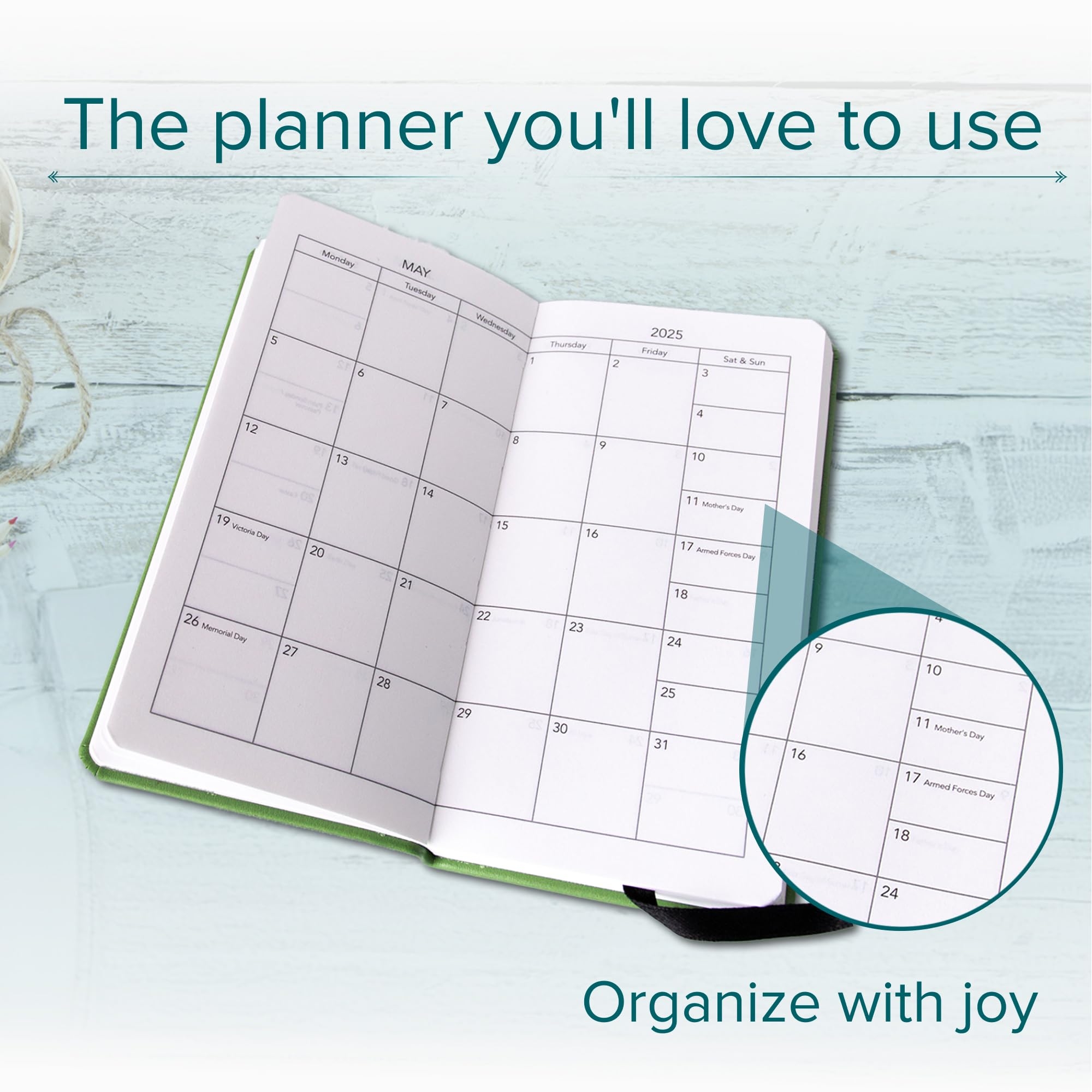Pocket Notebook Printable Calendar 2025