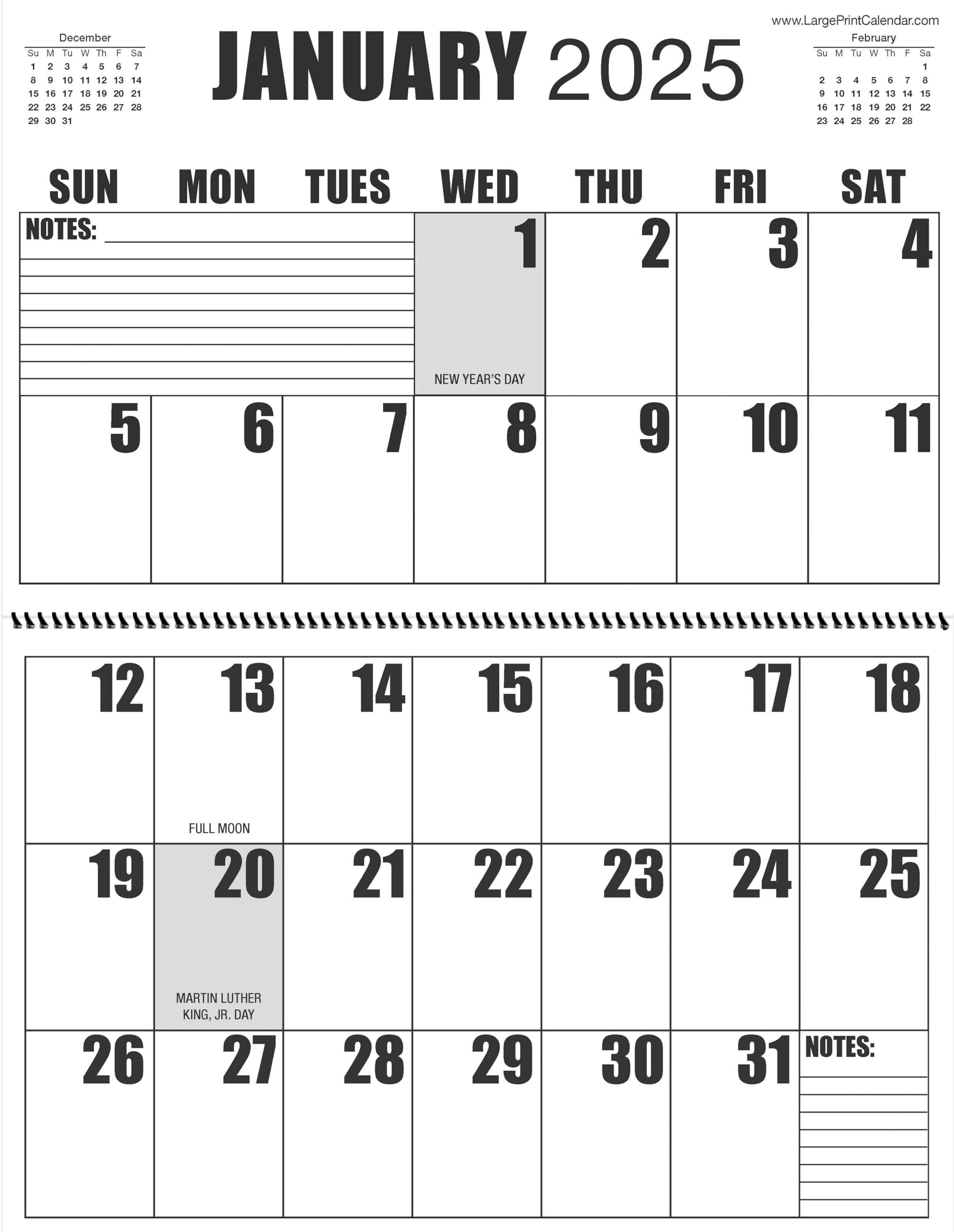 12 Month Calendar Printable 2025 12 Month Calendar Printable 2025