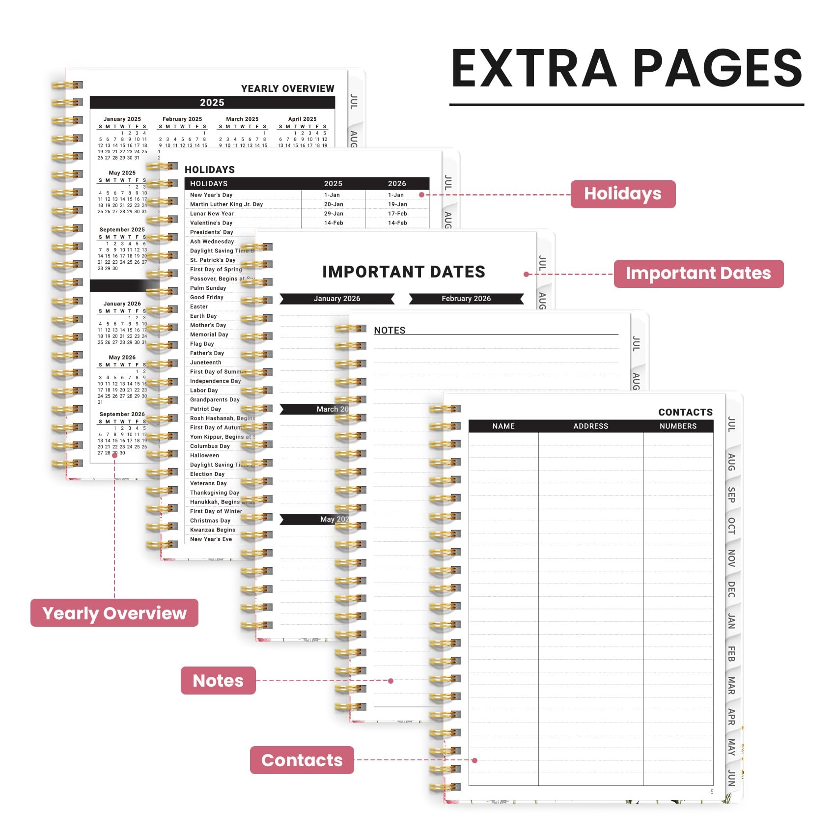 Amazon Planner 2025 2026 Academic Year Monthly And Weekly Calendar Planner Jul 2025 Jun 2026 Hardcover Teacher Student Planning Agenda Book With Tabs Perfect For School Office Supplies 6 3 X 8 5 Wildflower Office Products