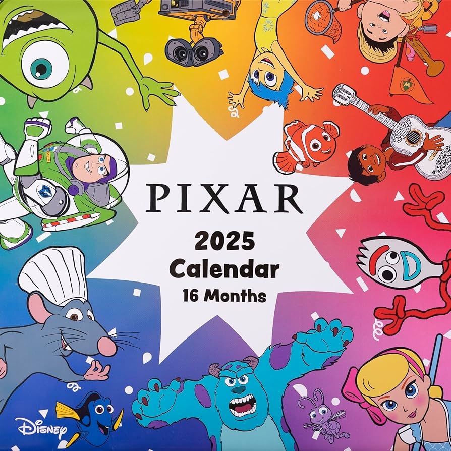 Amazon Pyramid International Disney Pixar 2025 Calendar Official Pixar Art 16 Month Planner Premium Paper Collector s Edition Gift For Disney Fans Office Products