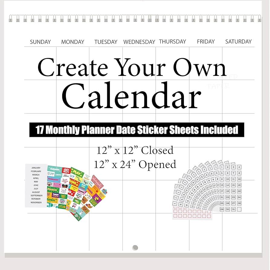 Write Your Own Printable Calendar