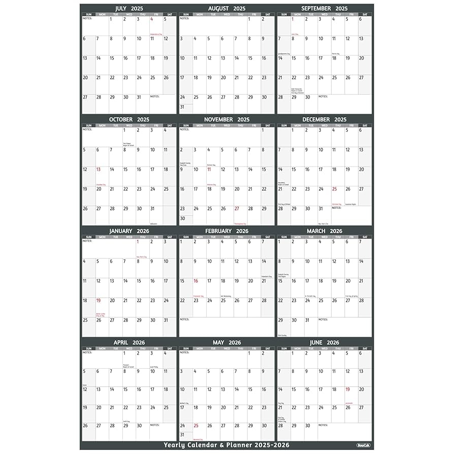 Free Printable Calendars 2025-2026