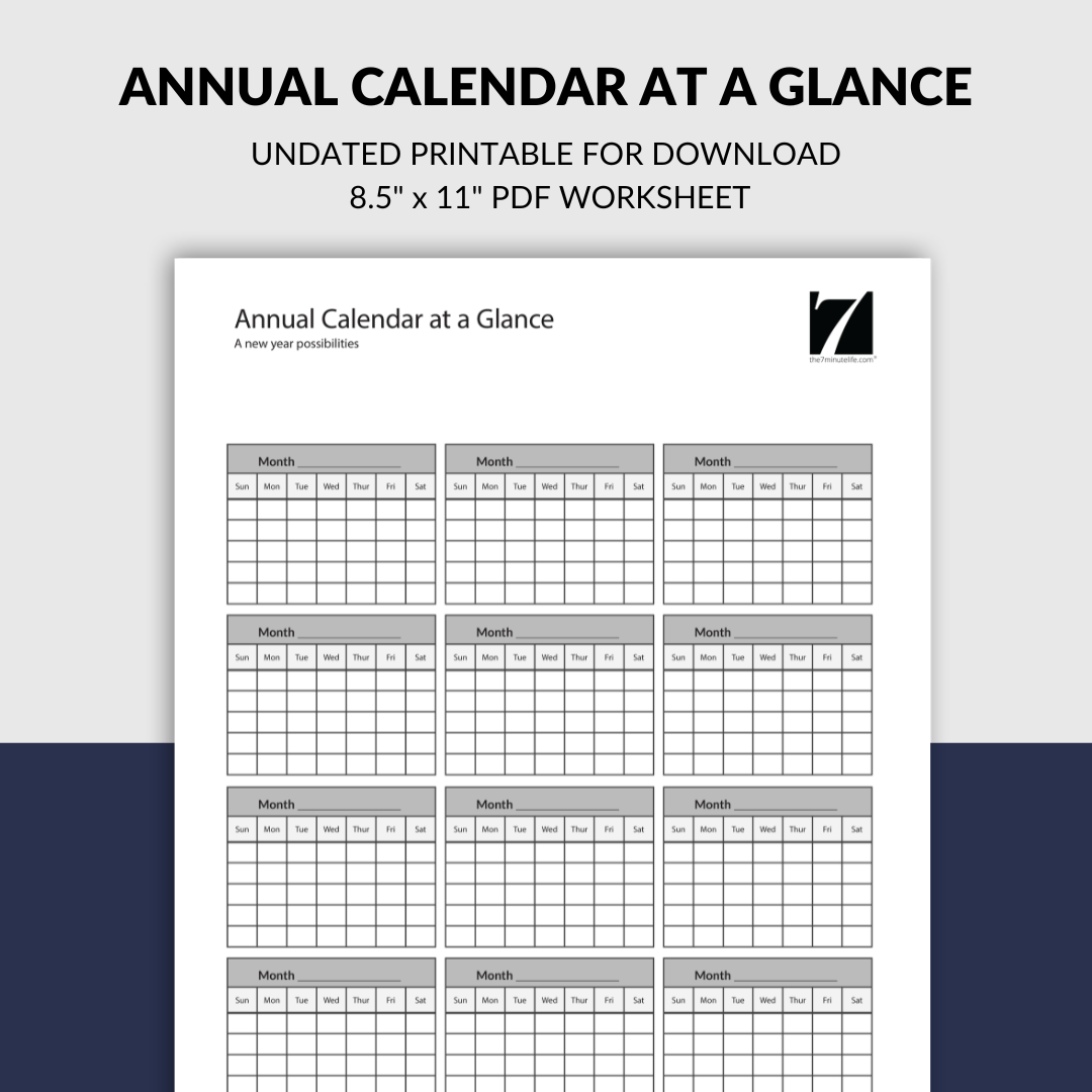 Printable Calendar 12 Months On One Page