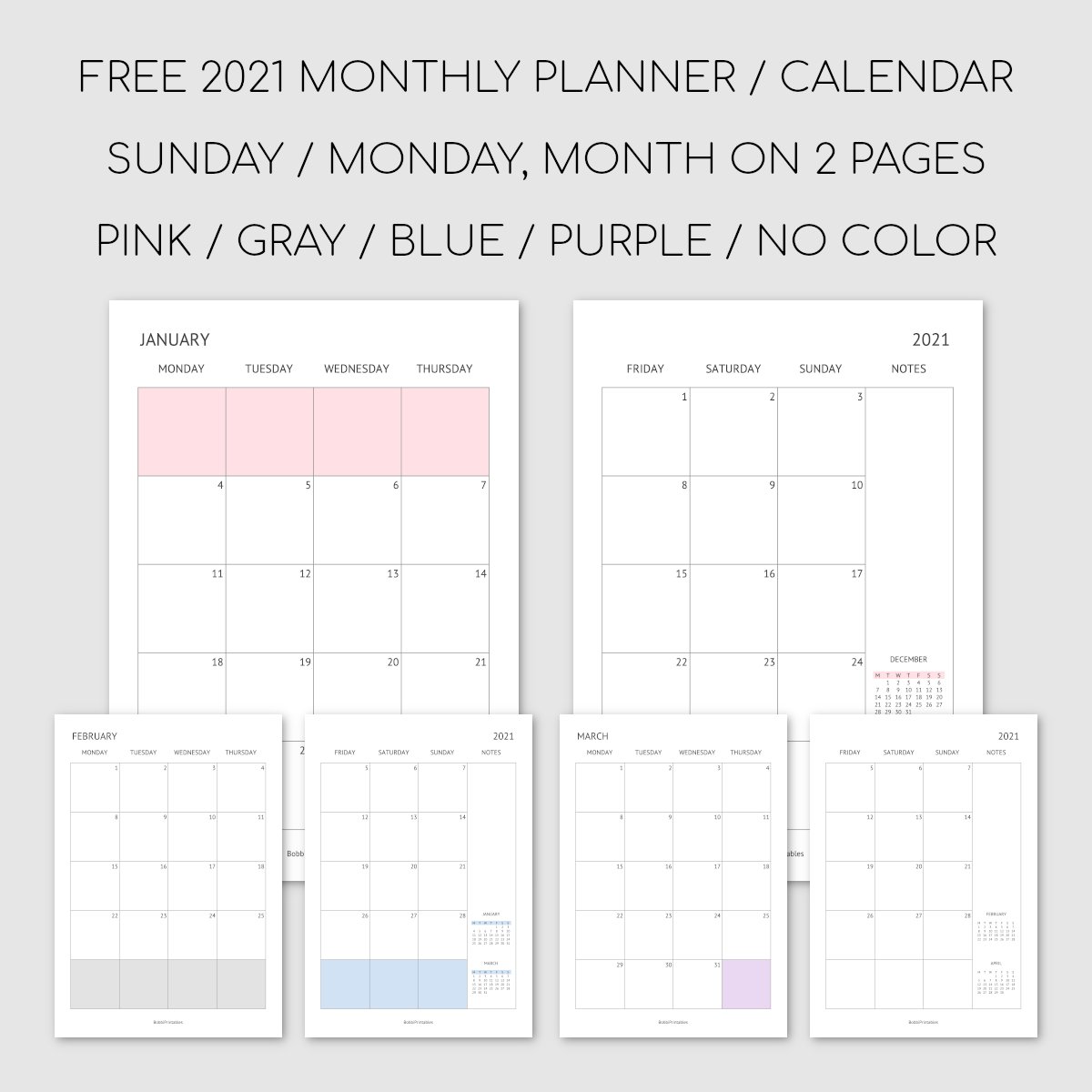 18 Month Calendar On 2 Pages Printable Free