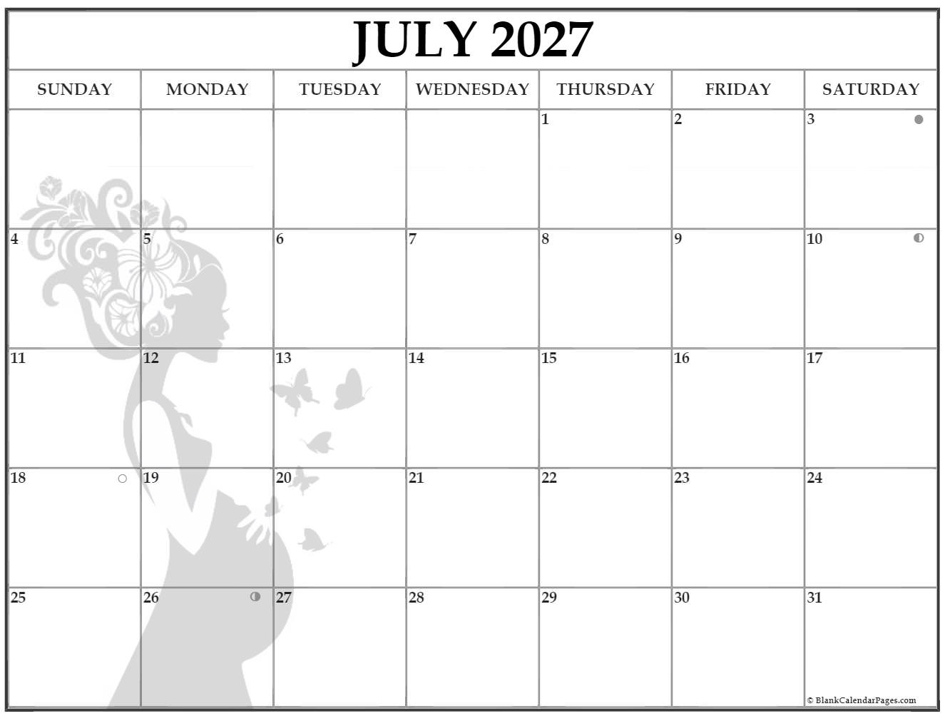collection of july 2027 photo calendars with image filters
