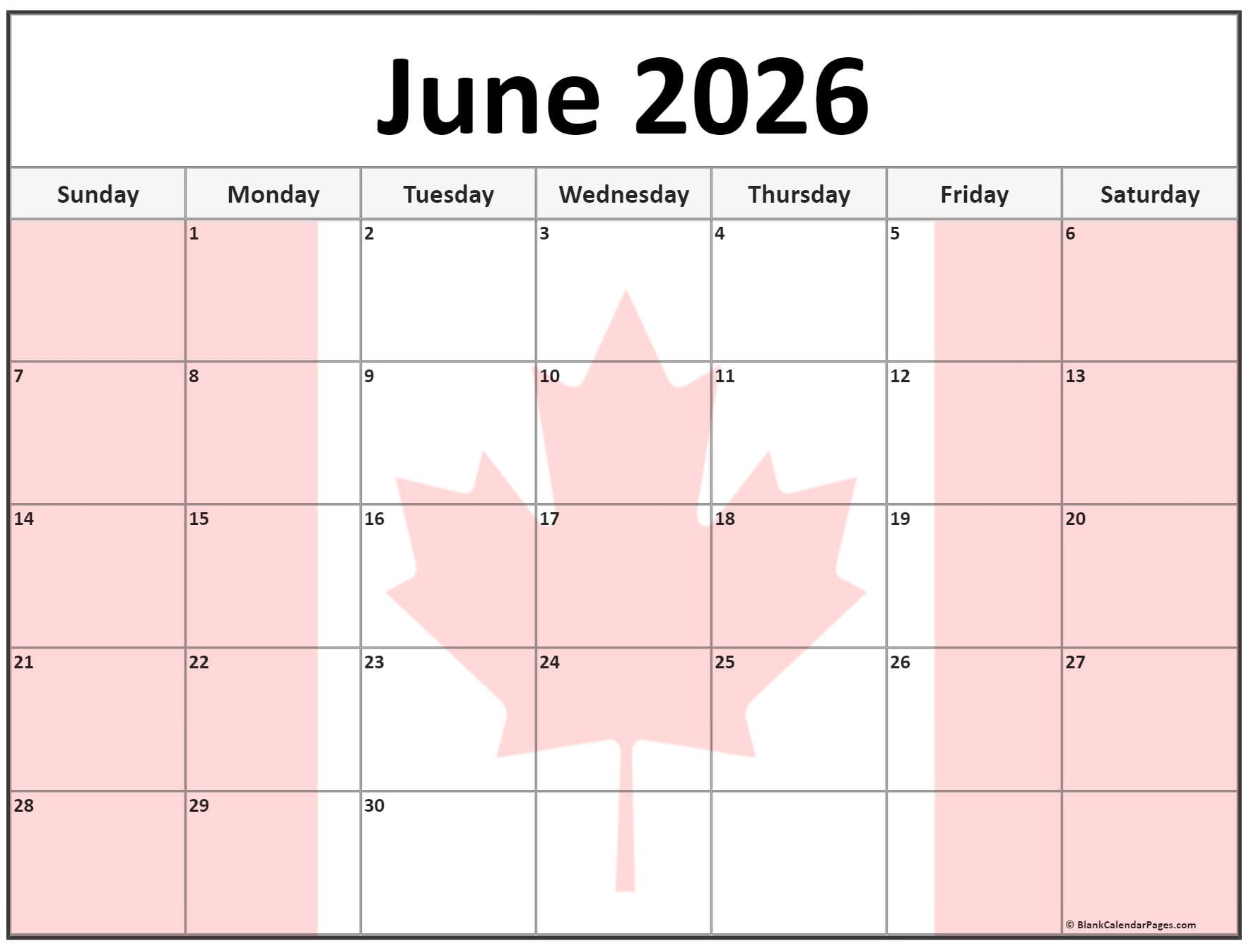 June Calendar 2026 Printable With Lines