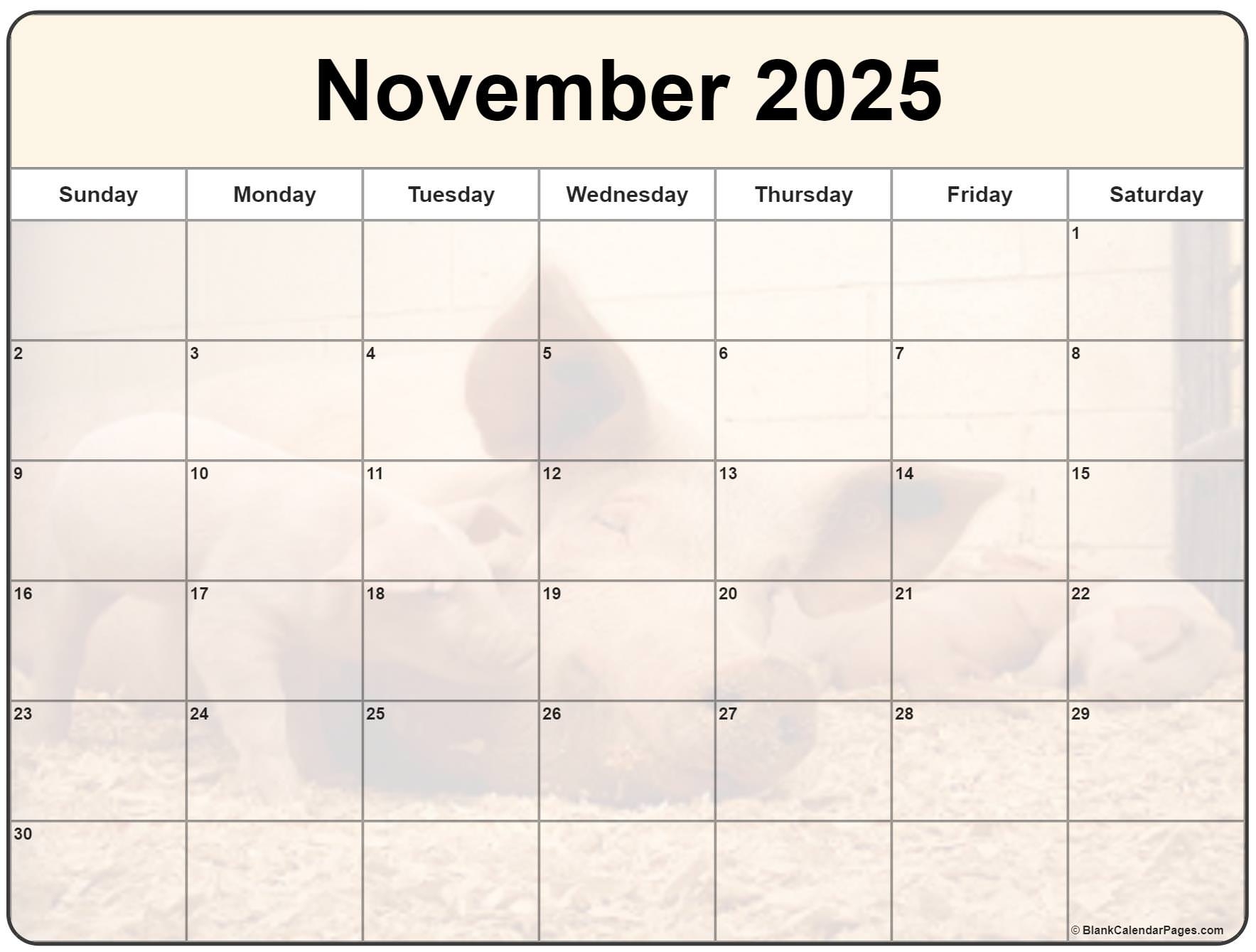 Collection Of November 2025 Photo Calendars With Image Filters Collection Of November 2025 Photo Calendars With Image Filters