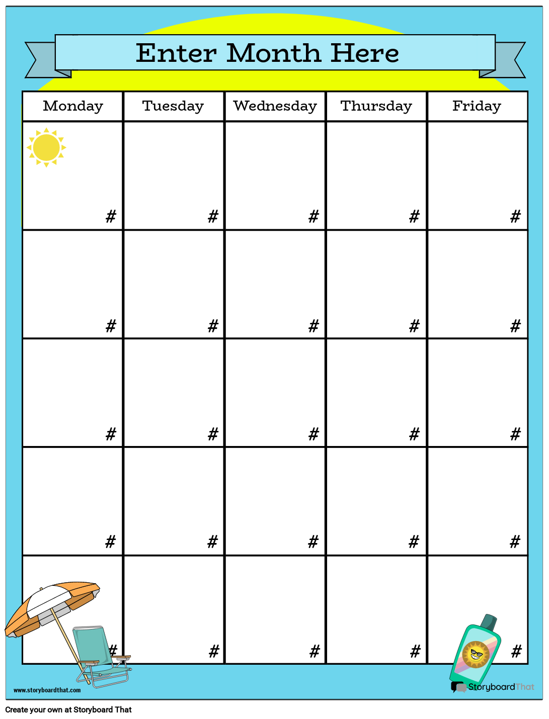 Online Calendar Creator Printable