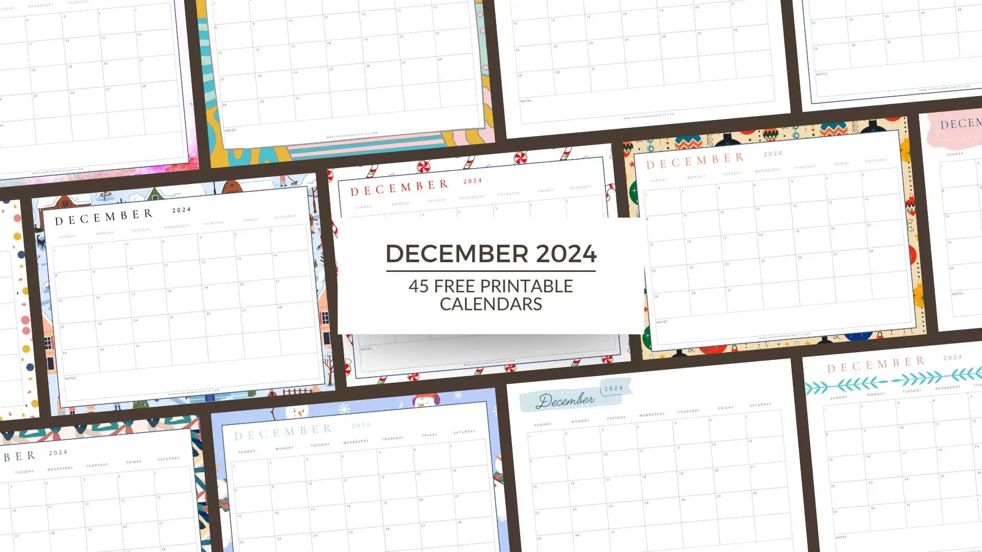 december calendar for 2024 45 free printable designs