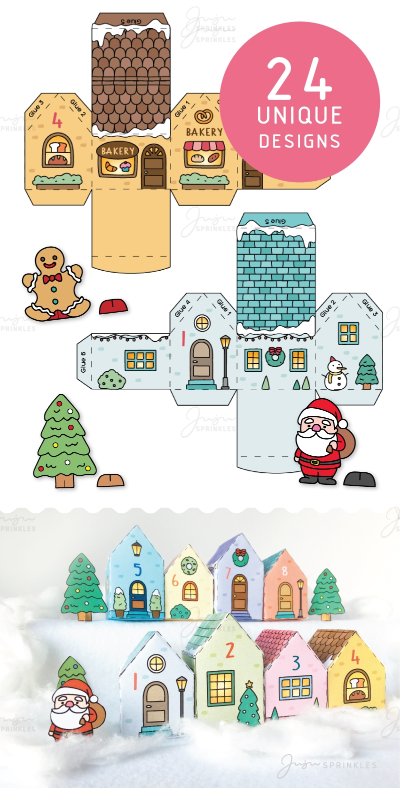 DIY Advent Calendar Village Juju Sprinkles