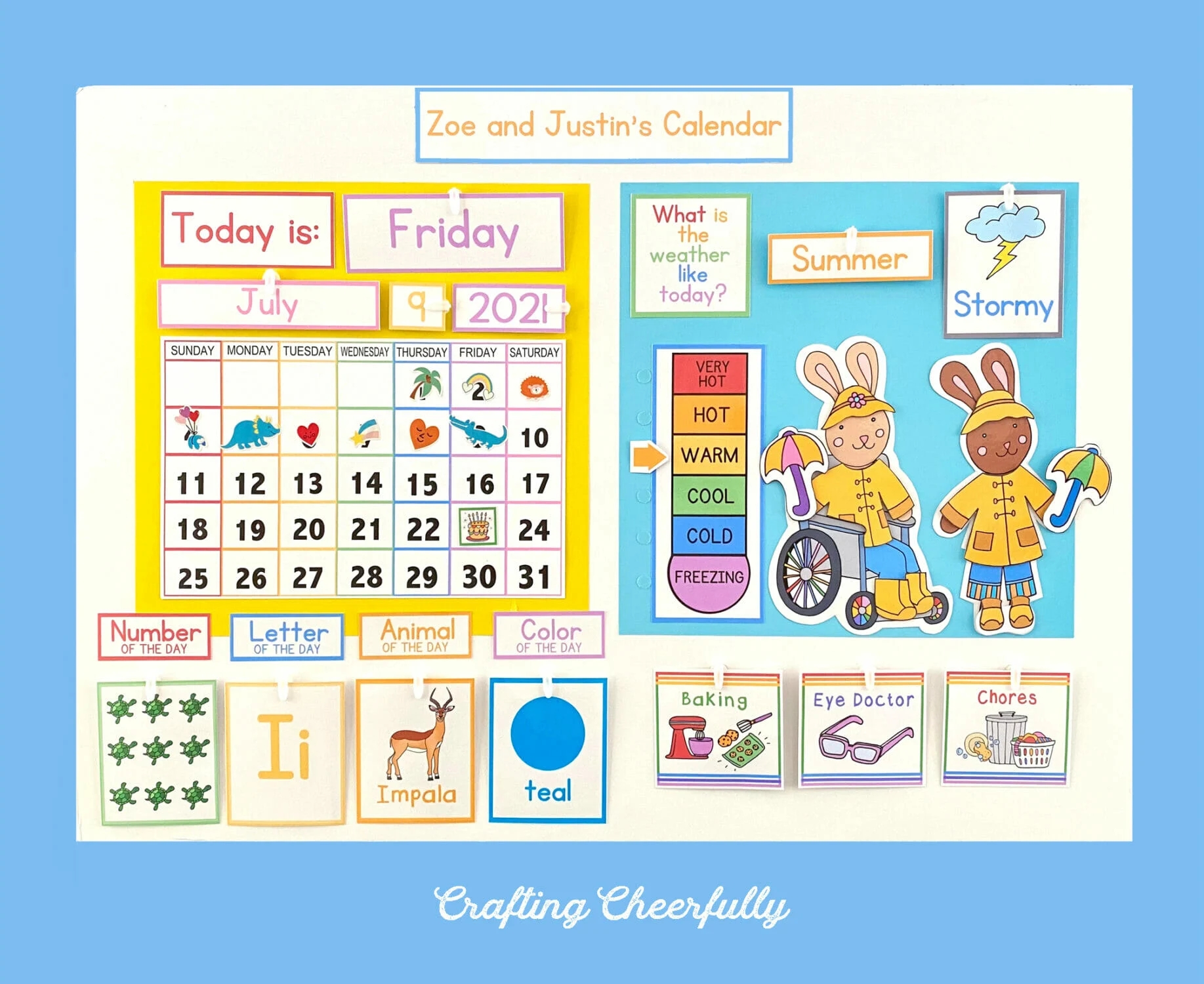 Toddler Monthly Calendar Printable