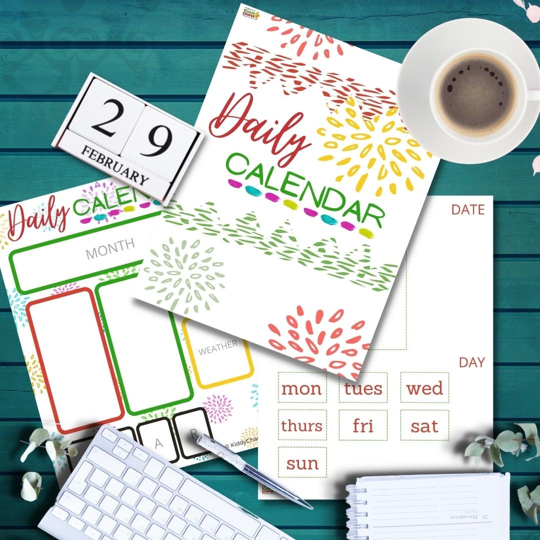 DIY Printable Days Of The Week Calendar For Home Work Or School