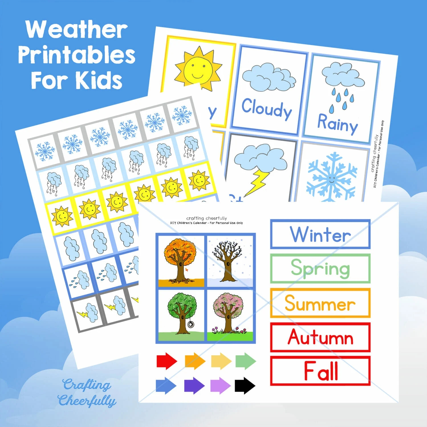 DIY Weather Calendar For Kids Free Printables Crafting Cheerfully