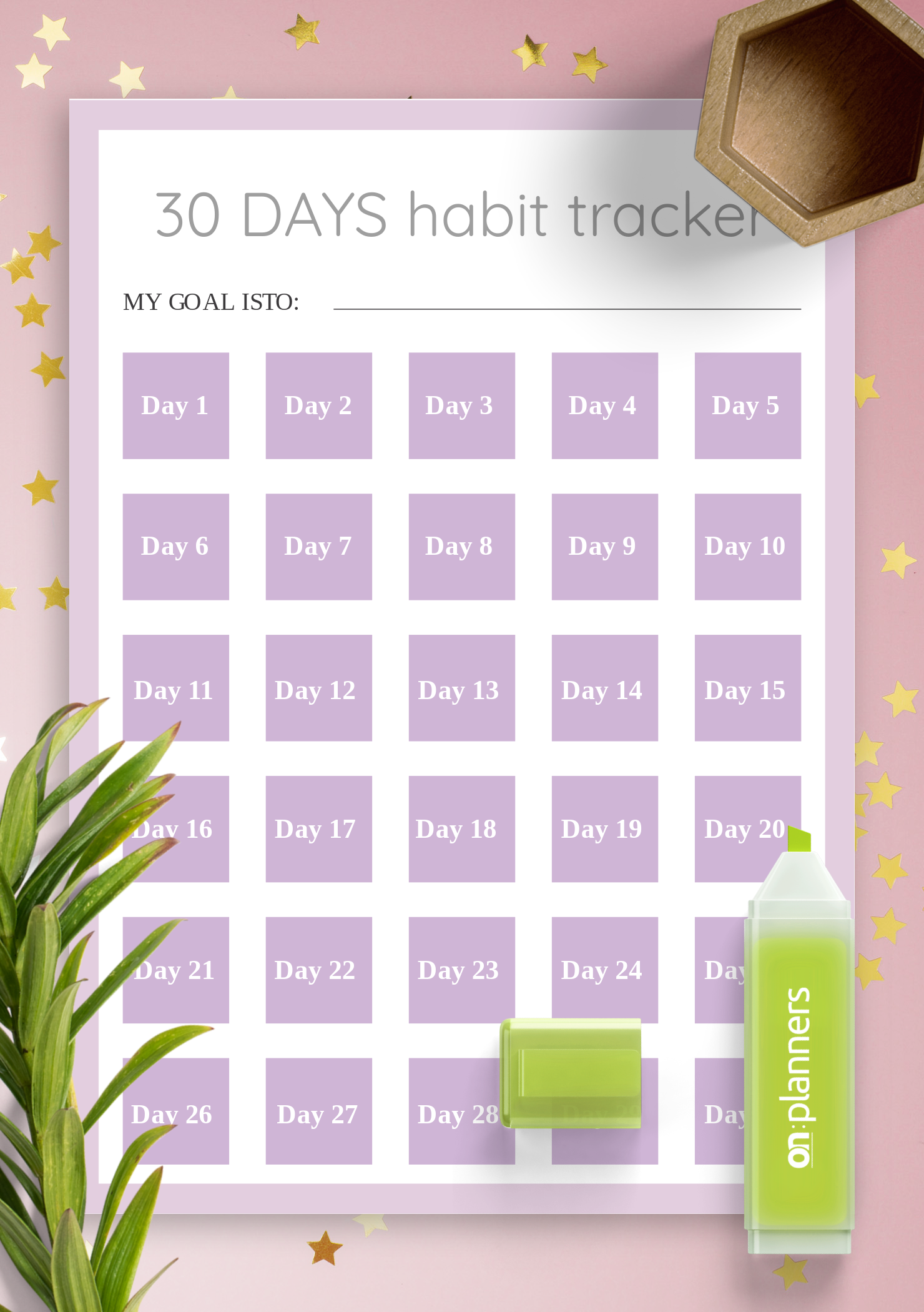 30 Day Calendar Planner Printable
