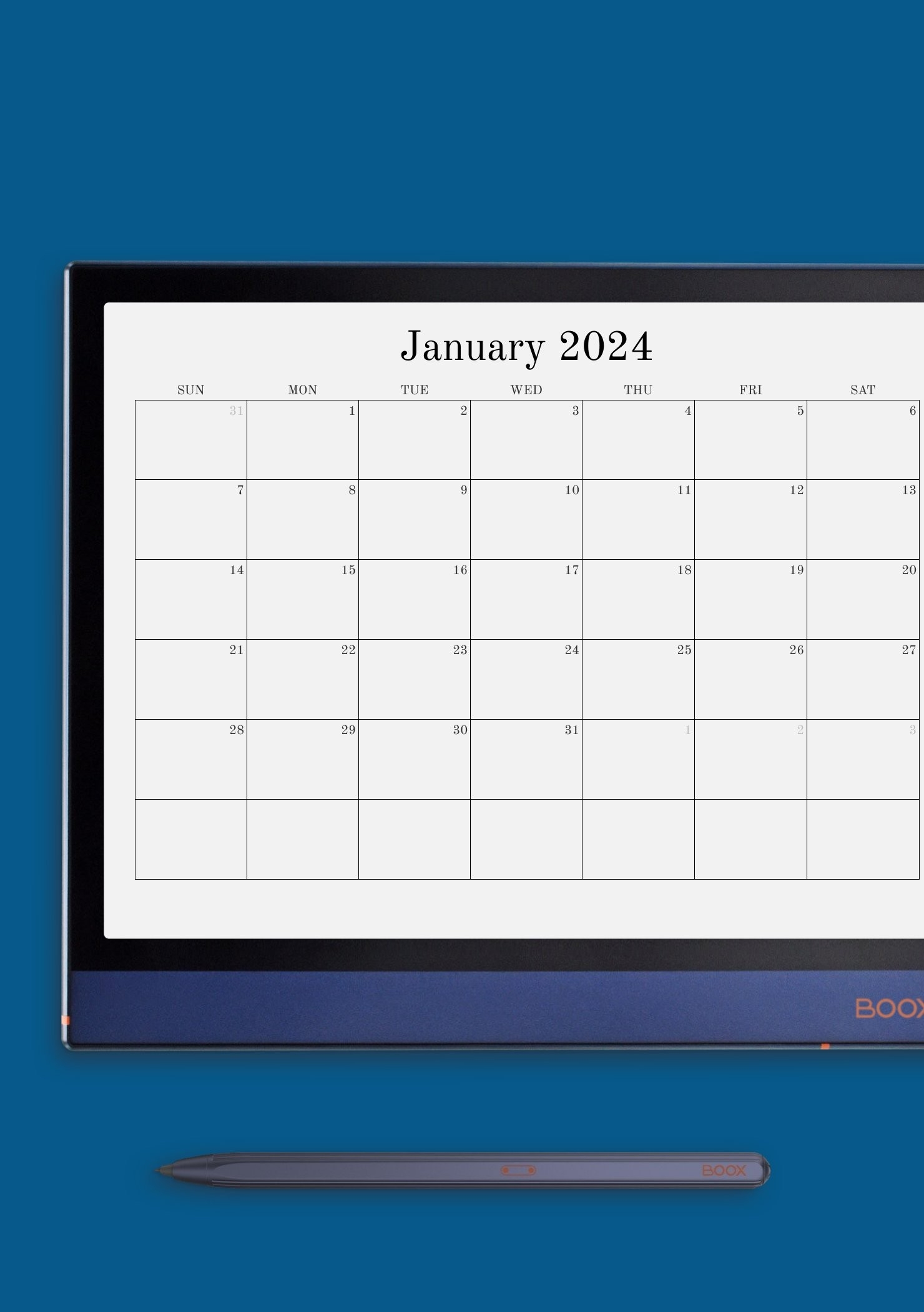 Download Printable Blank Monthly Calendar PDF Download Printable Blank Monthly Calendar PDF