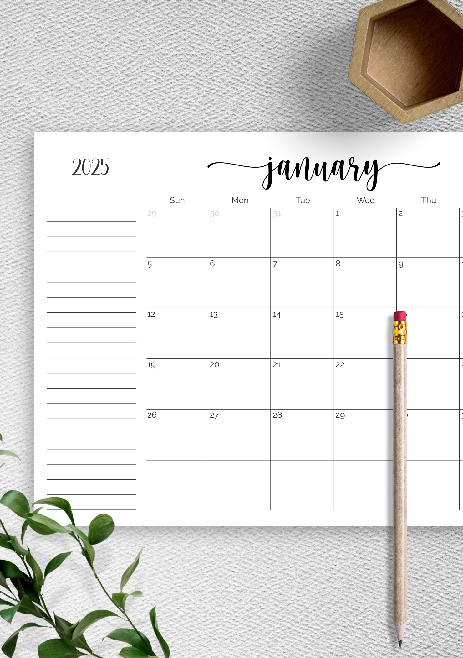 Free Printable Monthly Calendar With Lines For Notes Free Printable Monthly Calendar With Lines For Notes
