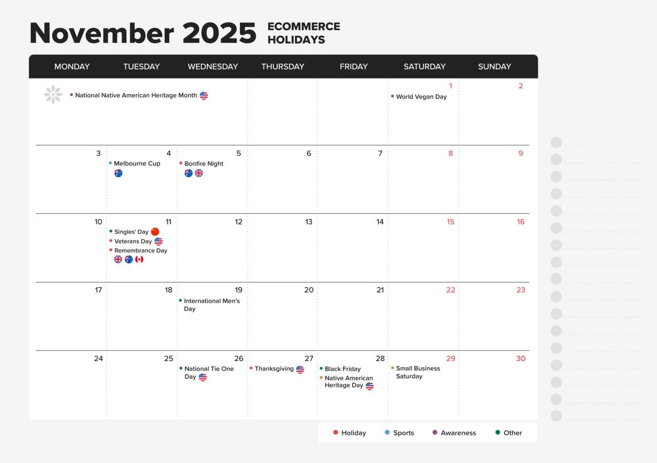 Printable Calendar November 2025 With Holidays