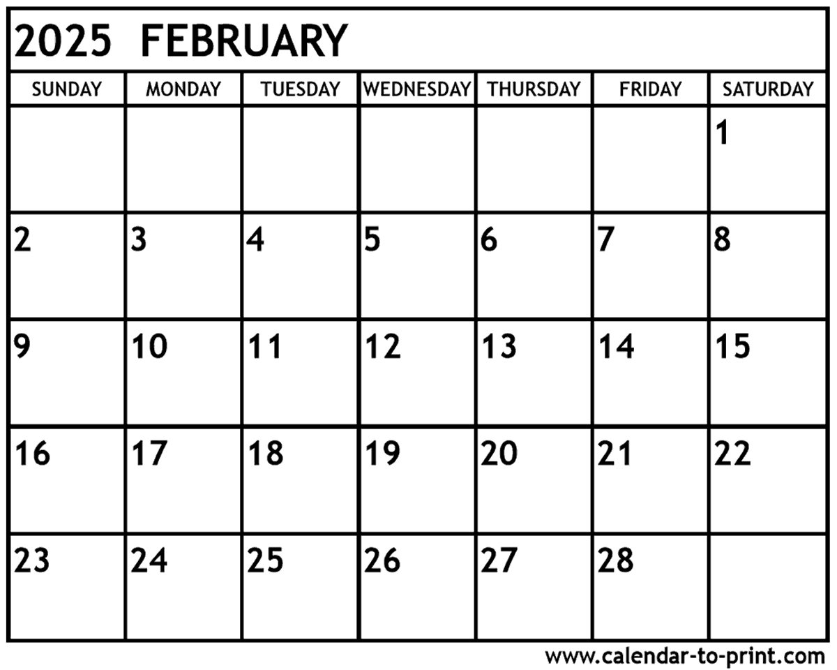 2025 2025 Calendar Free Printable