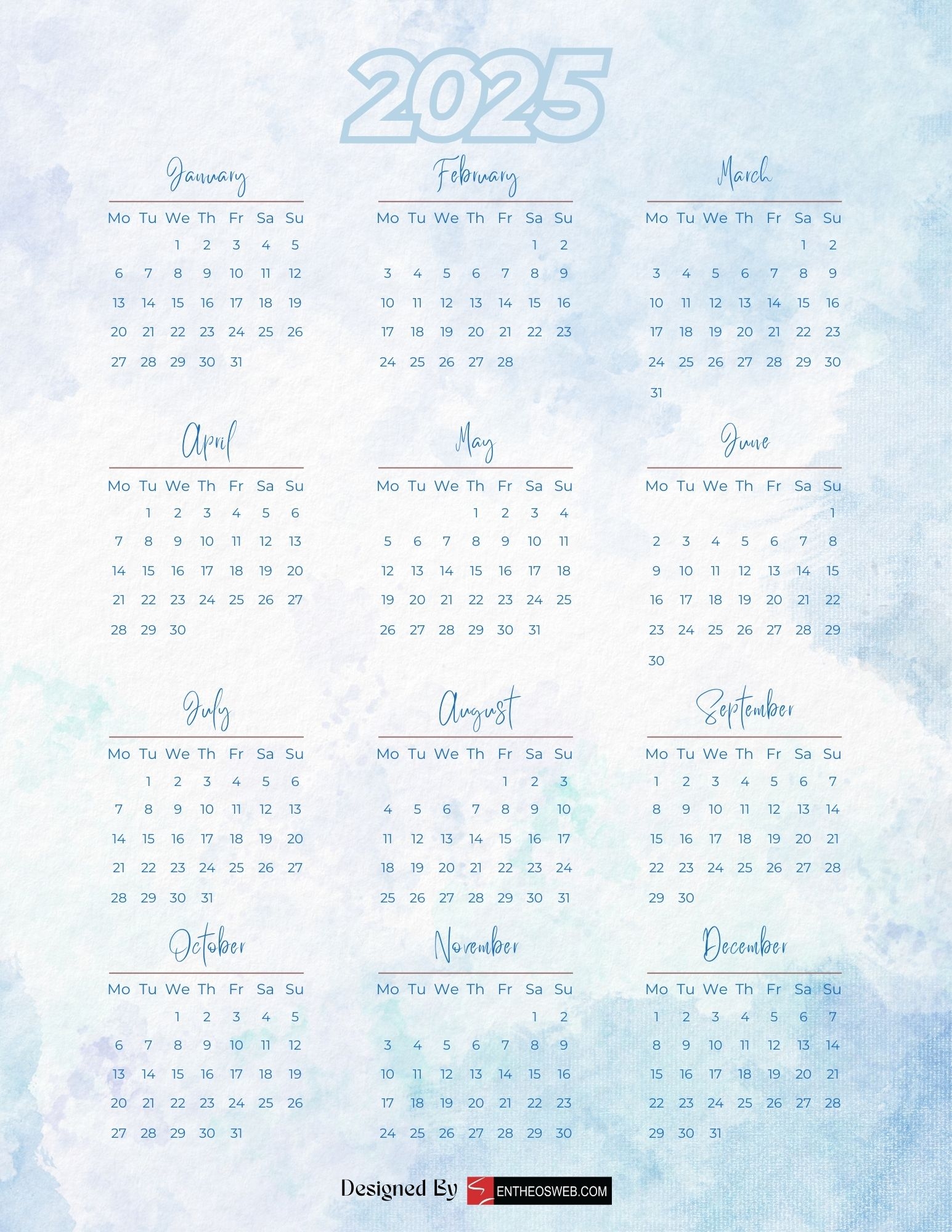 free 2025 calendars entheosweb