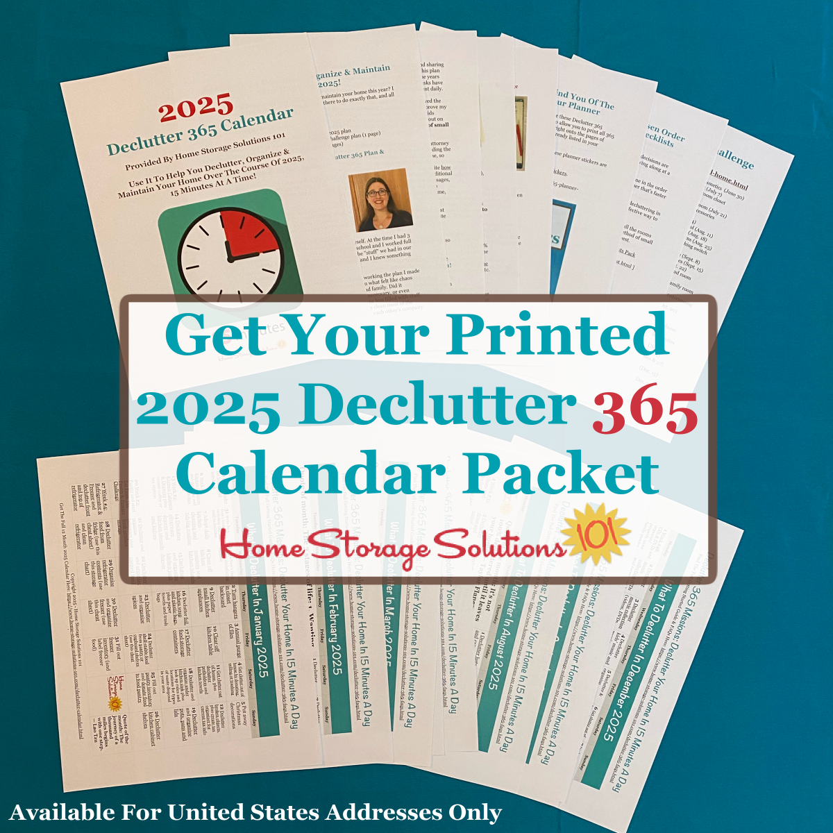 free 2025 printable declutter 365 calendar 15 minute daily missions
