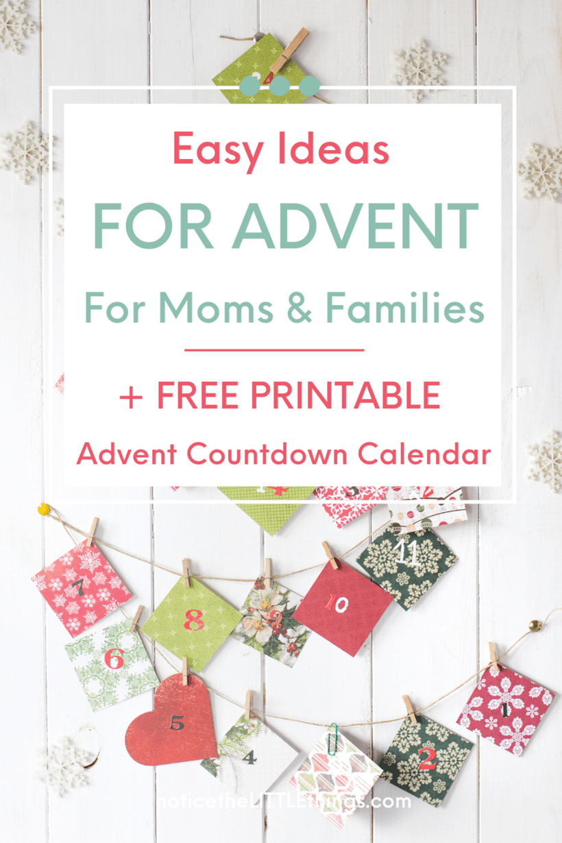 Free Advent Countdown Calendar Notice The LITTLE Things