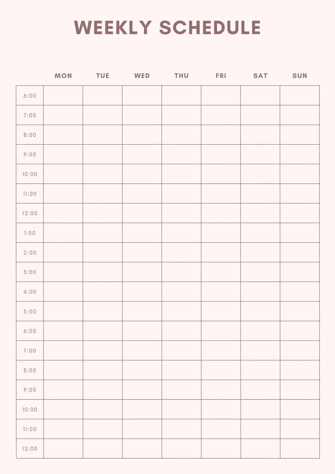 Free And Customizable Weekly Planner Templates Canva