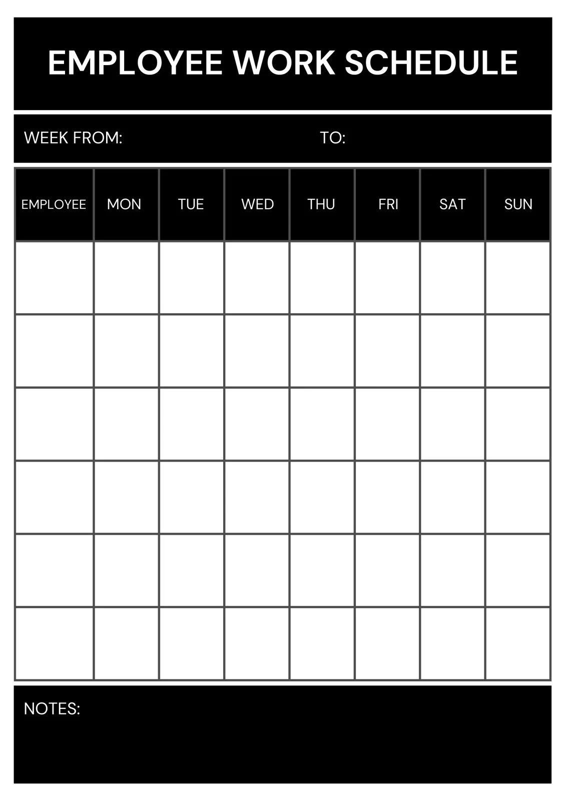 Free Printable Employee Work Schedule Calendars 2025