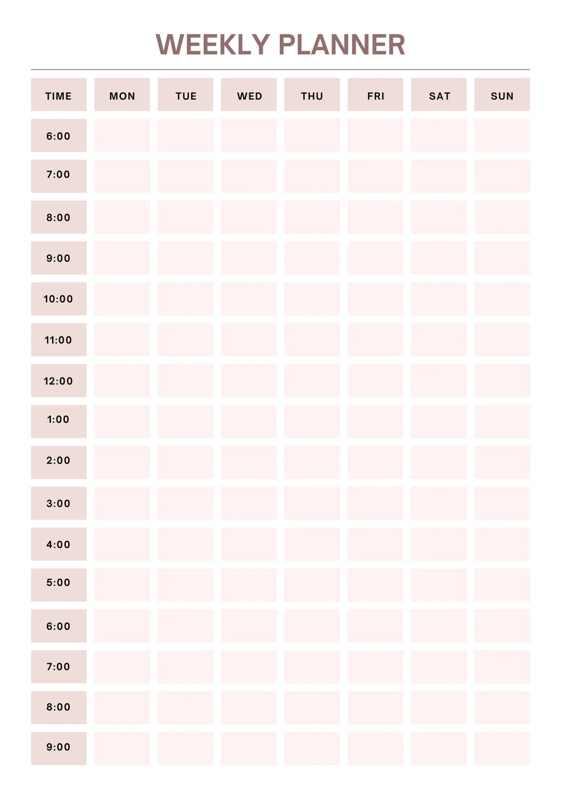 Free Custom Printable Work Schedule Planner Templates Canva