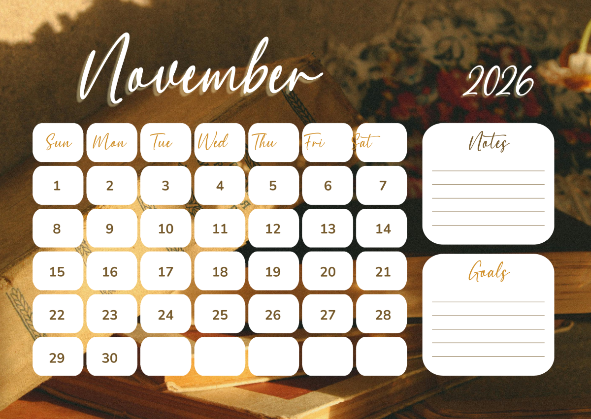 Free November 2025 Calendar Templates Editable And Printable