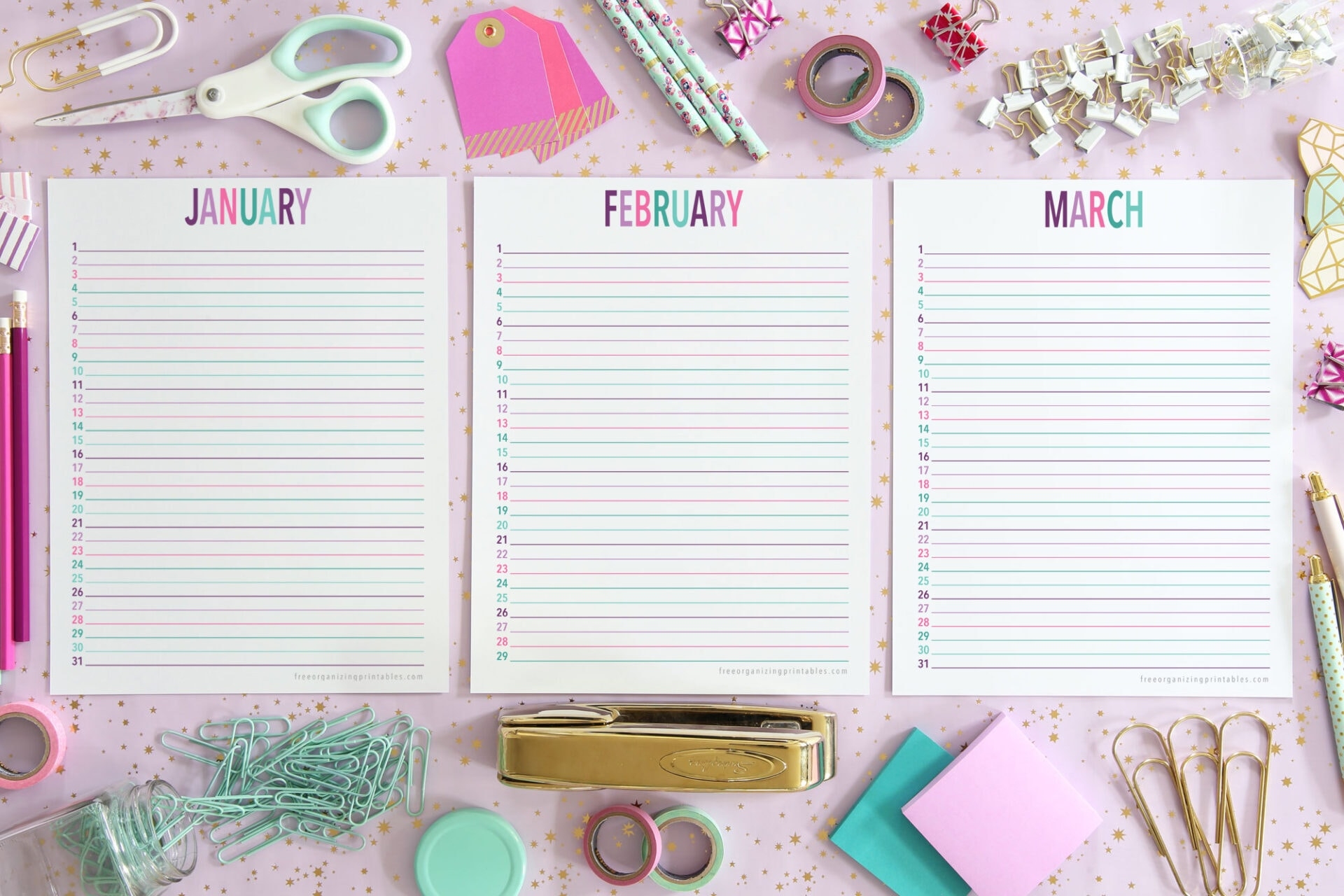 Printable Perpetual Calendar