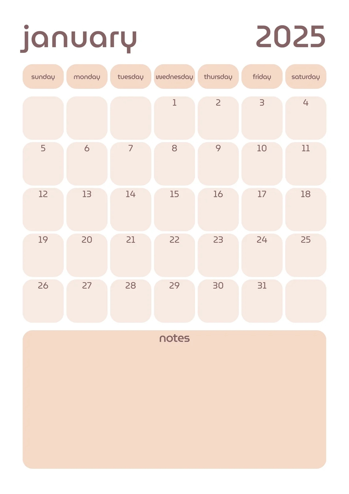 Monthly Planning Calendar Printable