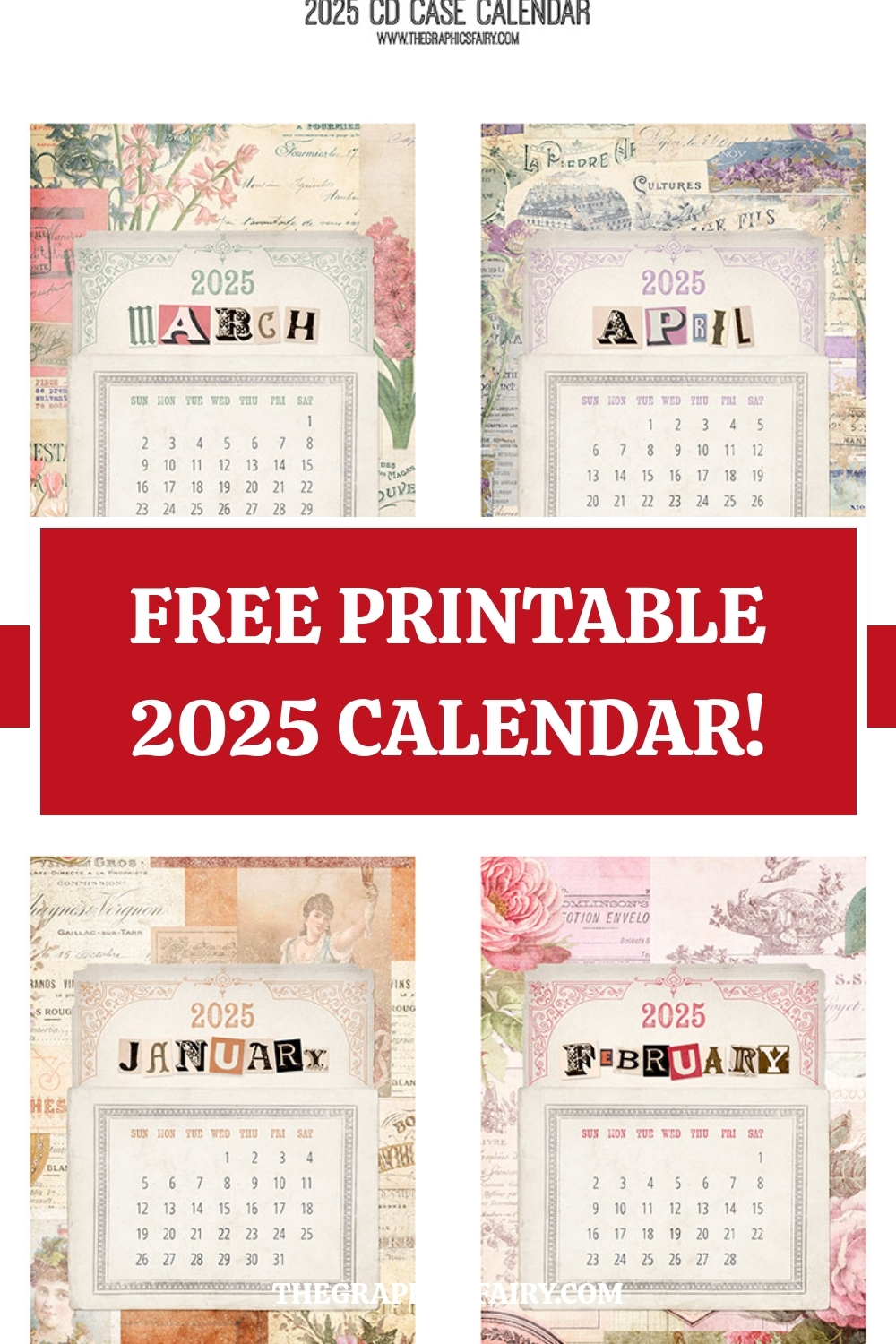 Pretty Printable Calendars 2025