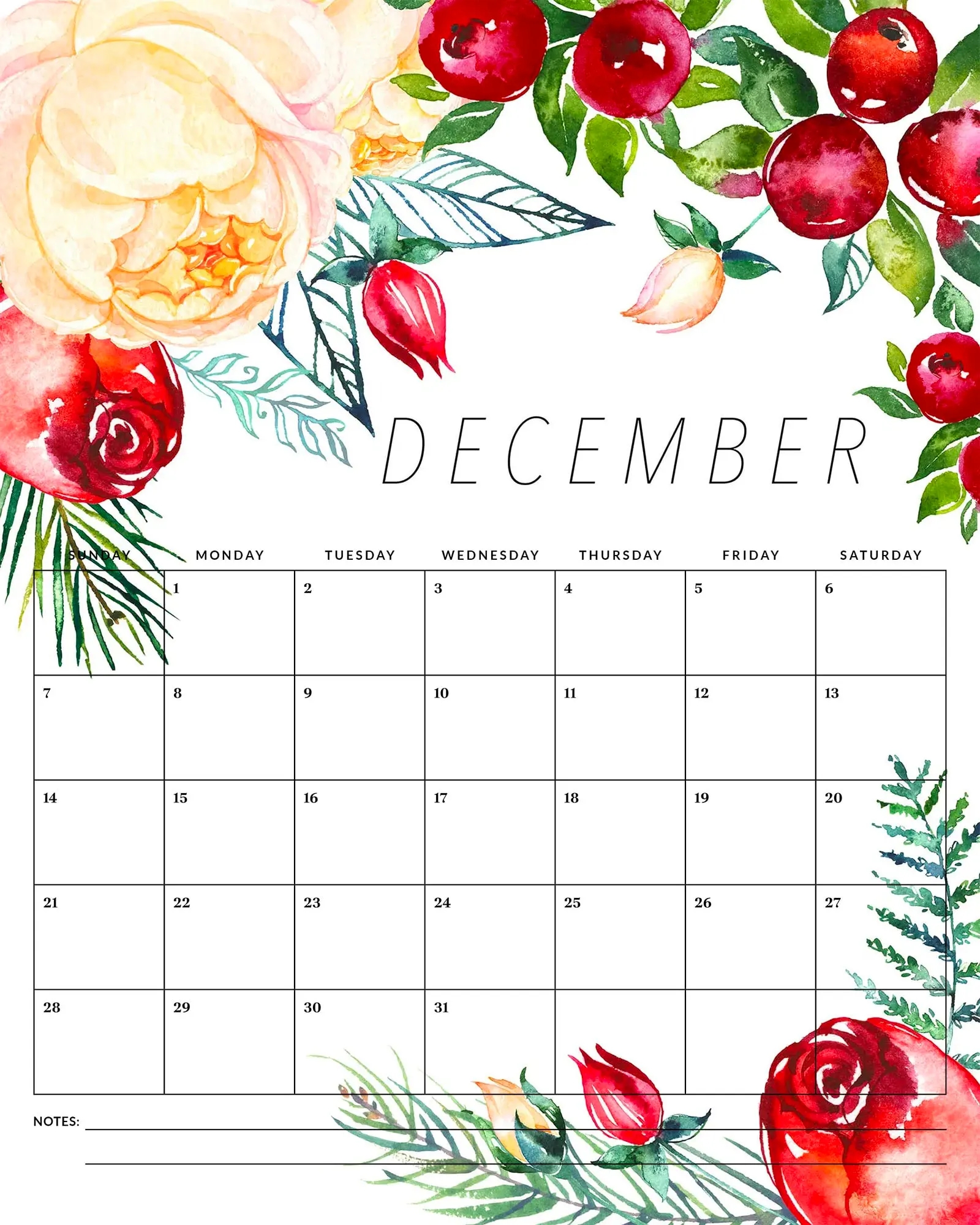 Free Printable 2025 Floral Calendar The Cottage Market Free Printable 2025 Floral Calendar The Cottage Market