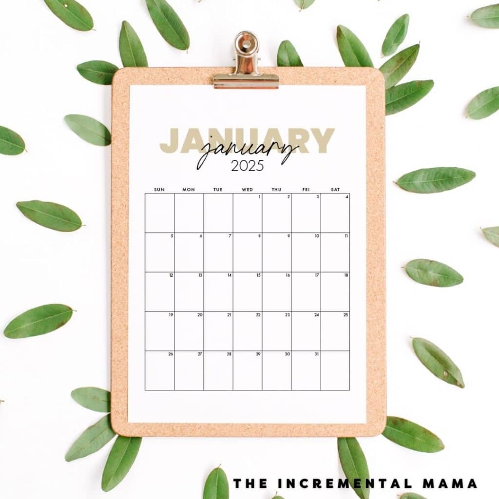 Free Printable 2025 Monthly Calendar January December PDFs The Incremental Mama Free Printable 2025 Monthly Calendar January December PDFs The Incremental Mama